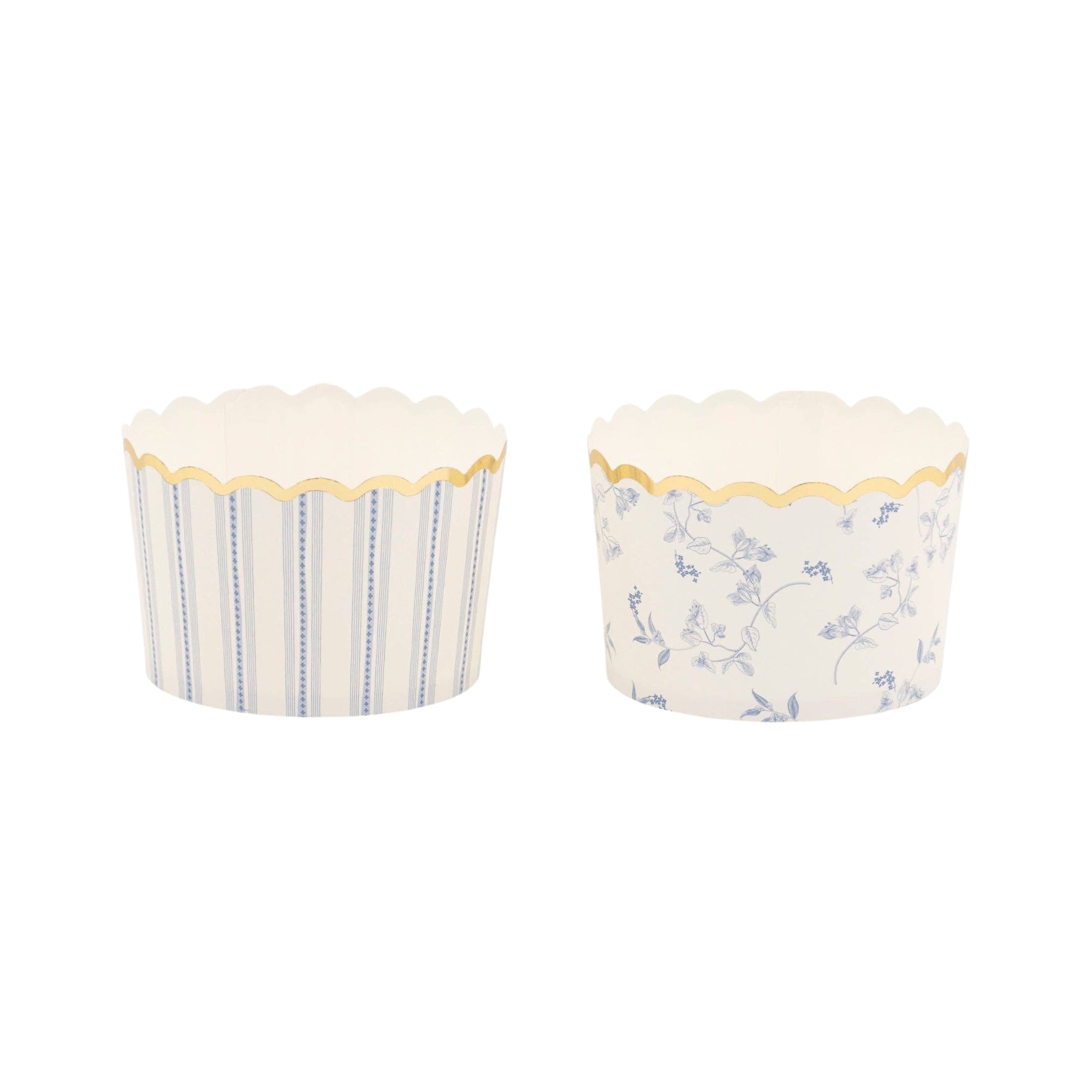 JUMBO Foiled Pembroke Floral Stripe Baking / Treat Cups - bubblegum market