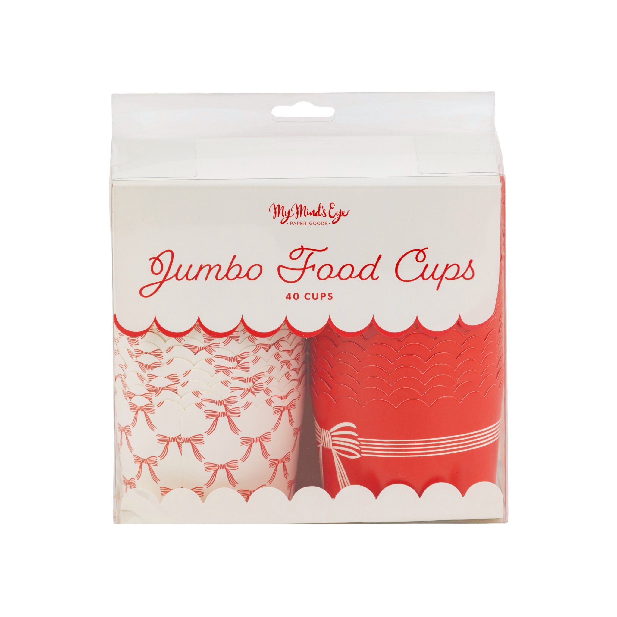 Jumbo Red Bows Baking / Treat Cups (40 ct) - bubblegum market