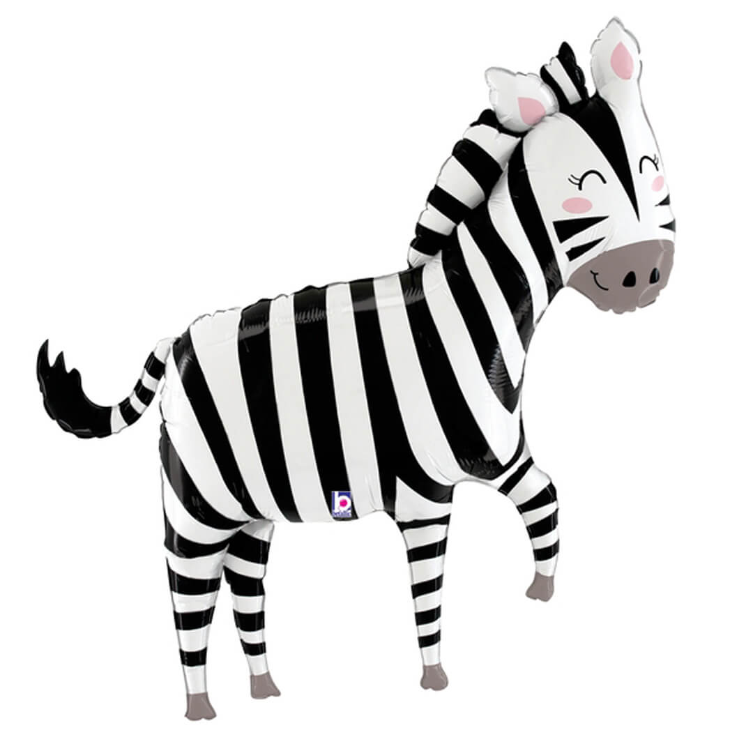 Jungle Zebra Foil Balloon 50" - bubblegum market