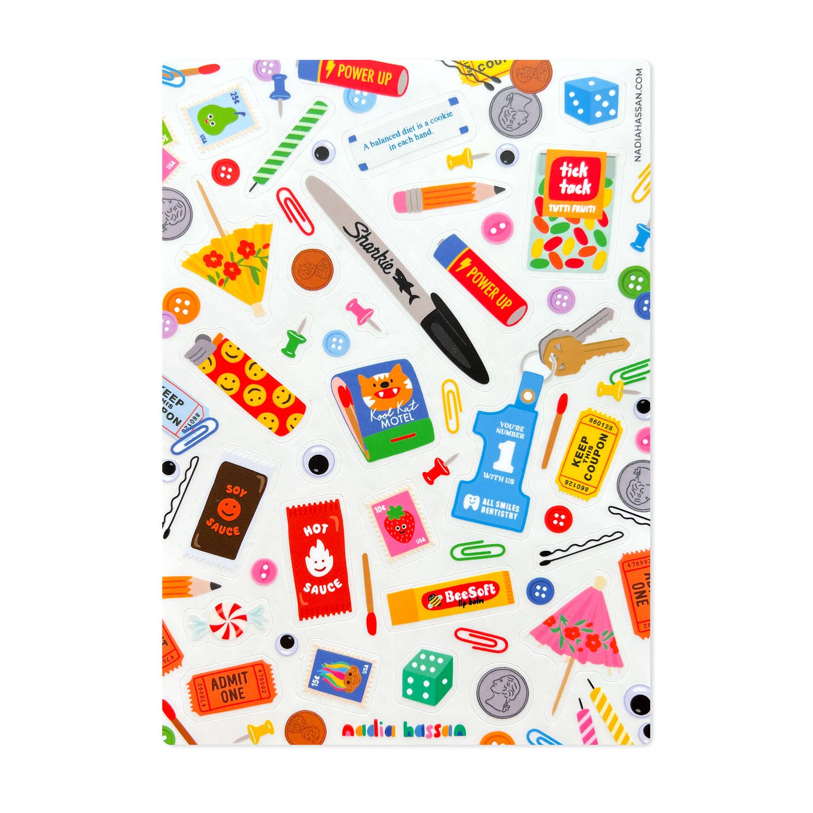 Junk Drawer Vinyl Sticker Sheet - bubblegum market