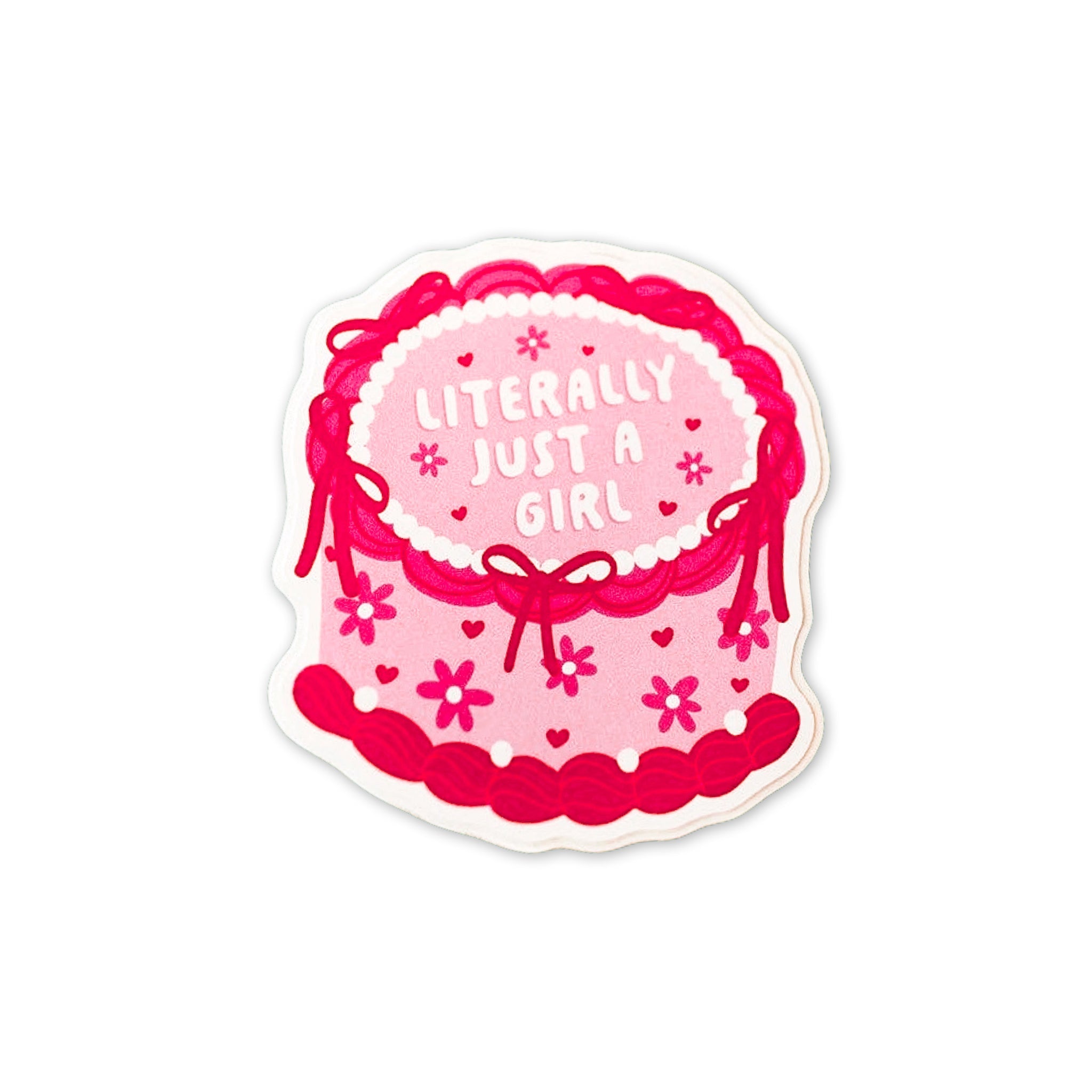 Just a Girl Cake Vinyl Sticker - bubblegum market
