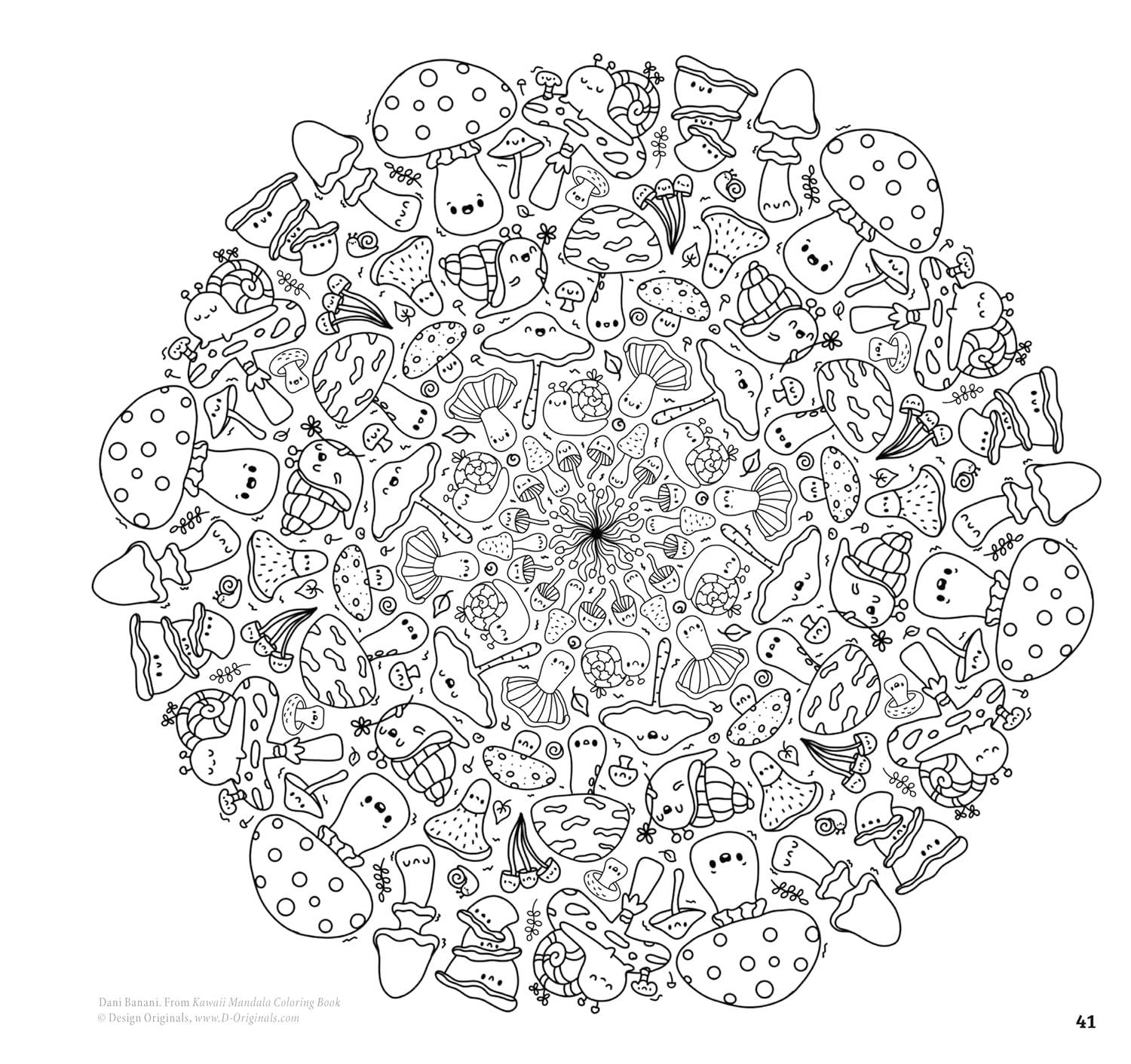 Kawaii Mandala Coloring Book - Super Cute Designs - bubblegum market