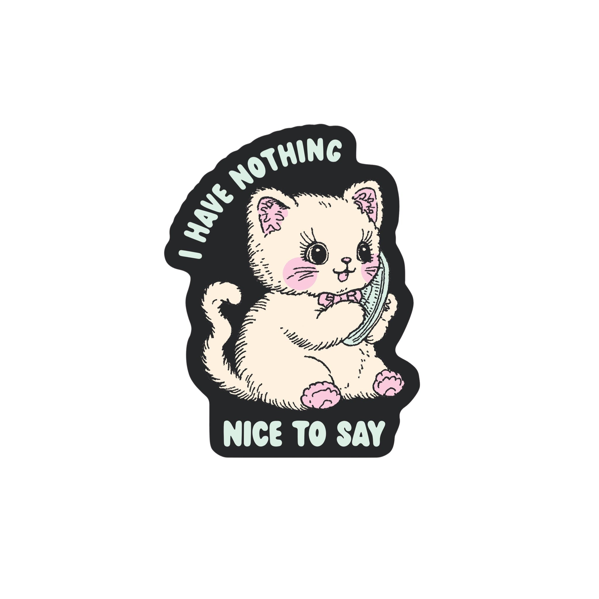 KEEP QUIET KITTY Vinyl Sticker - bubblegum market