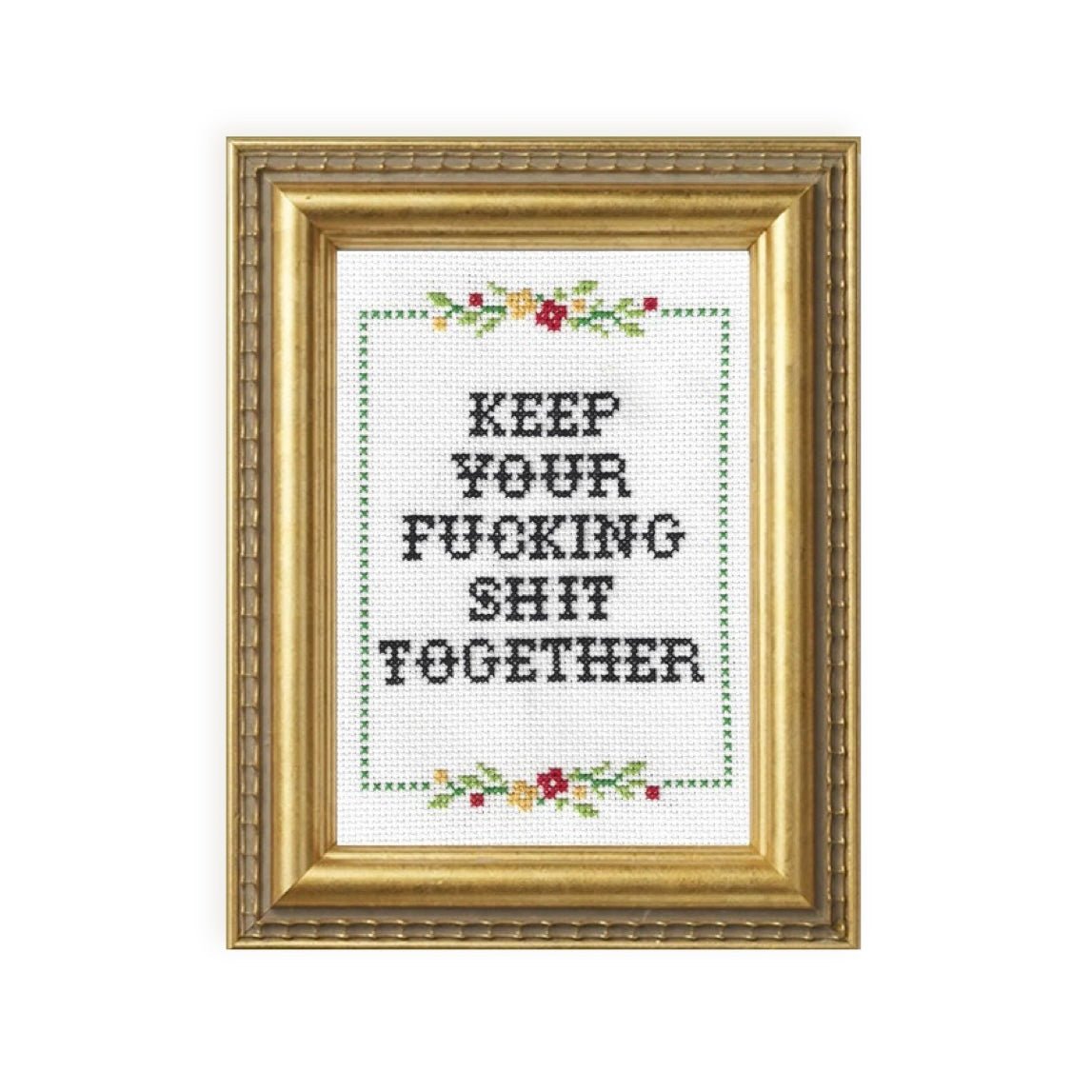 Keep Your F*cking Shit Together: Deluxe Cross - Stitch Kit - bubblegum market