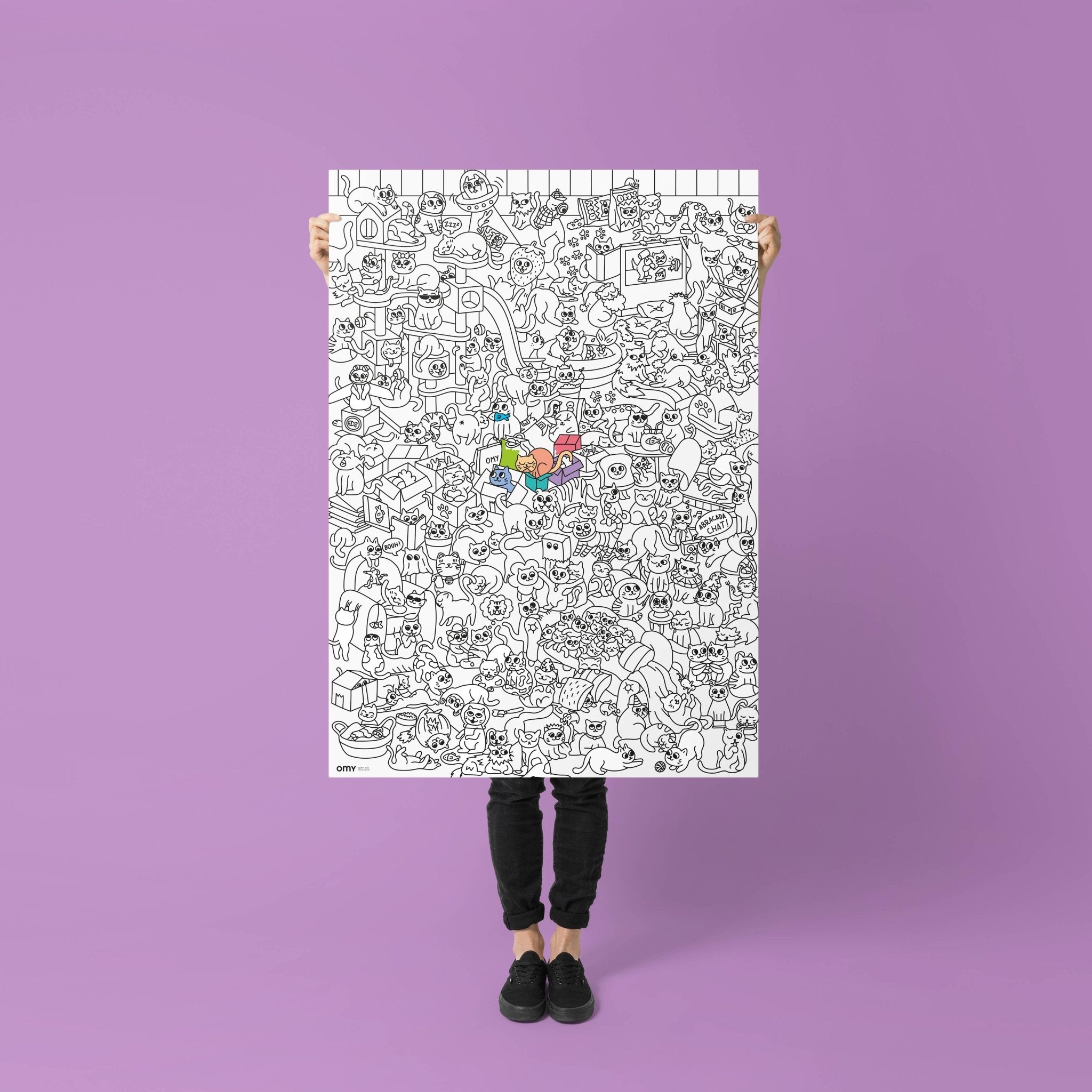 Kitty Giant Coloring Poster - bubblegum market