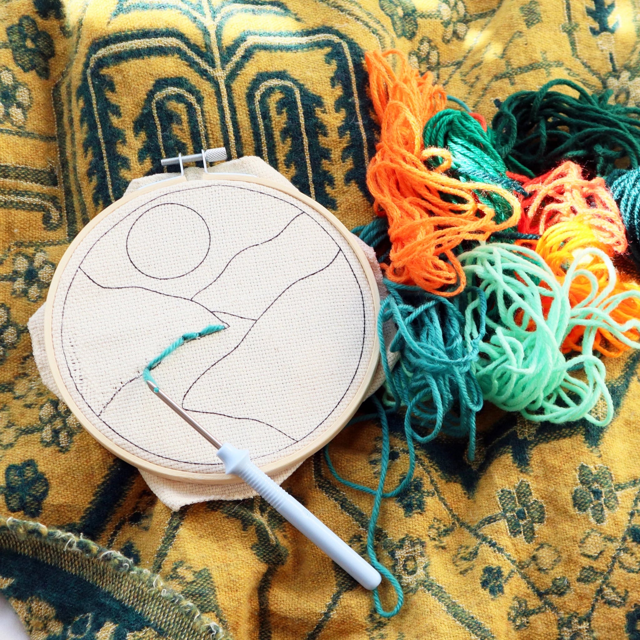 Landscape Punch Needle Kit - bubblegum market