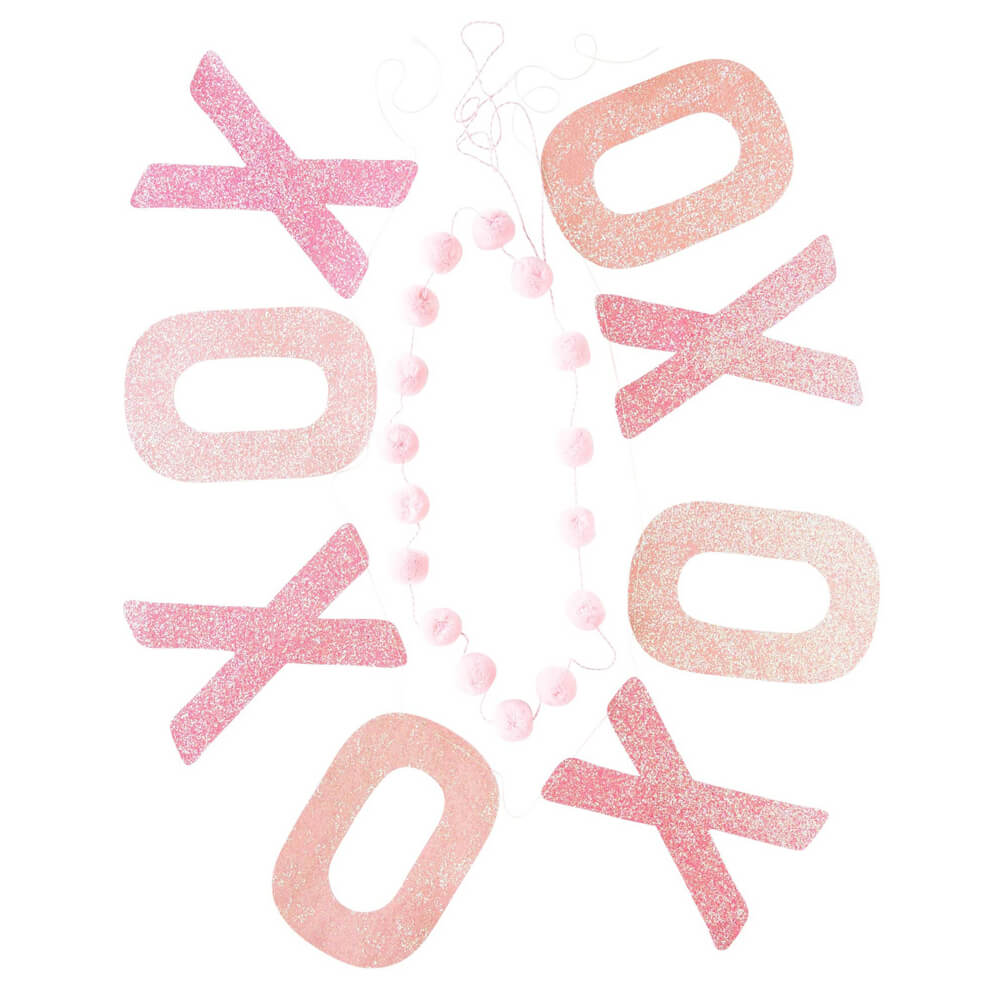 large-pink-valentines-day-xoxo-glitter-banner-set-full-view