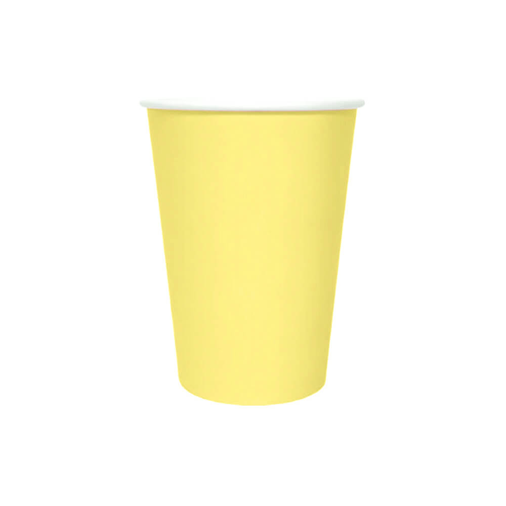 lemon-pale-yellow-paper-cups-jollity-co-party-shades-collection