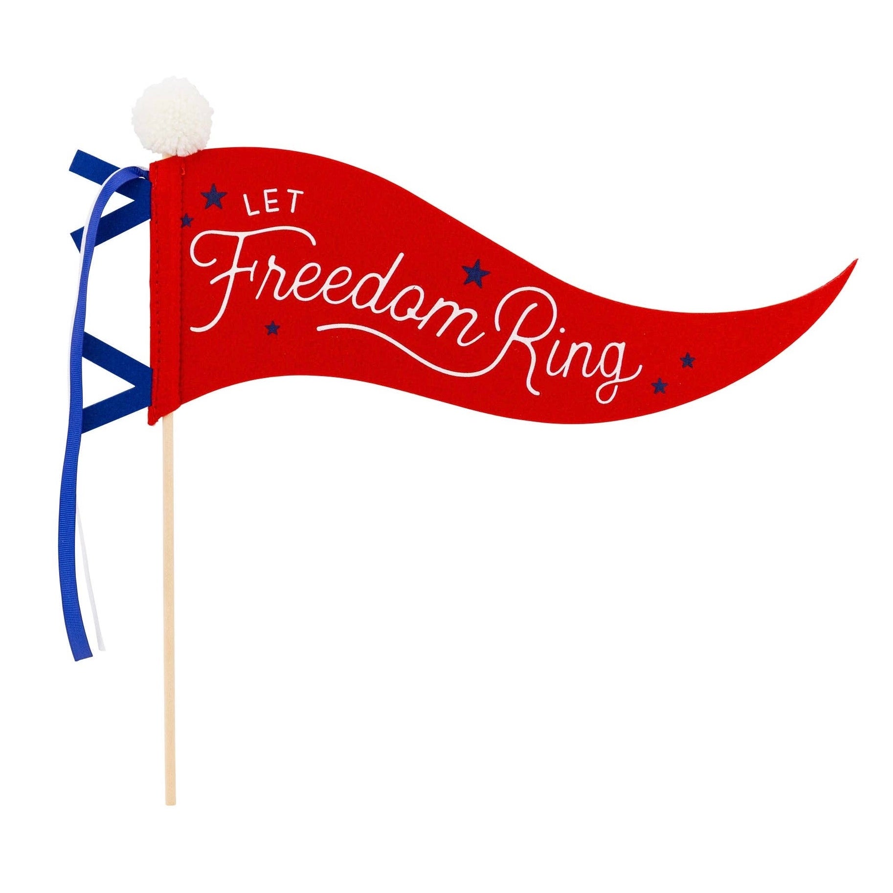 Let Freedom Ring Felt Pennant Banner - bubblegum market