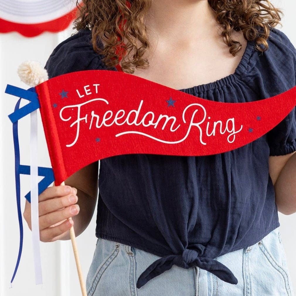 Let Freedom Ring Felt Pennant Banner - bubblegum market
