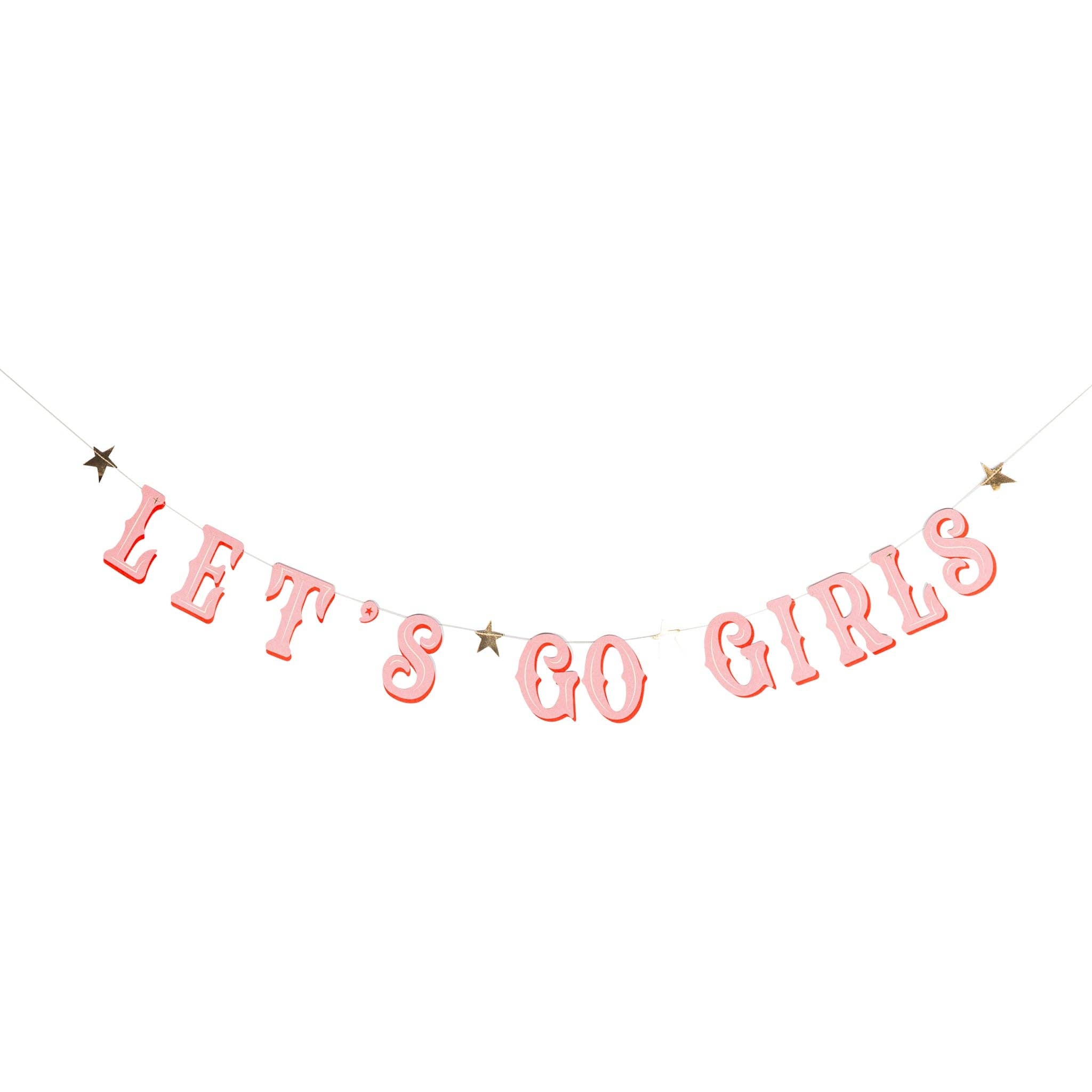 Let's Go Girls Cowgirl Banner Set - bubblegum market