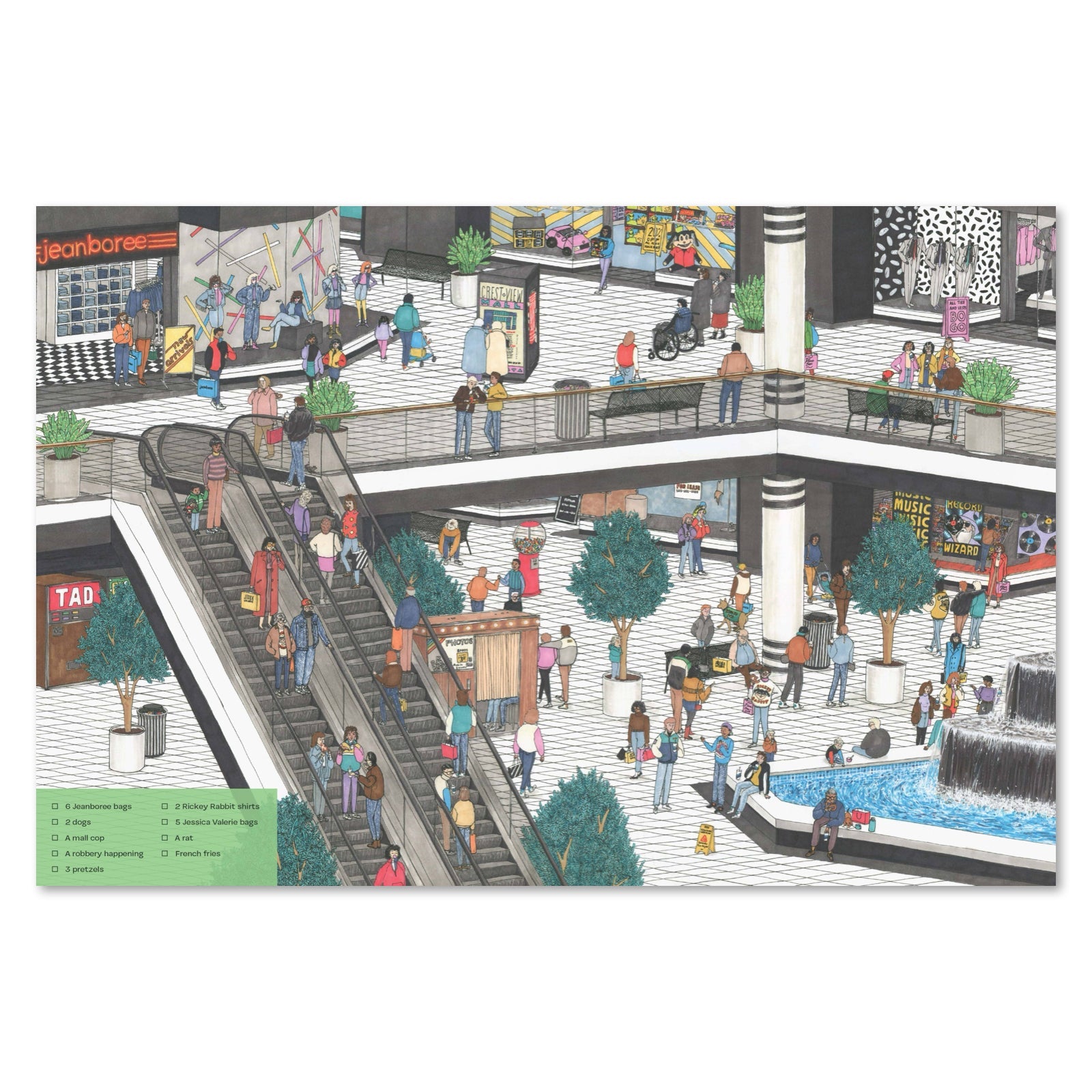 Let's Go to the Mall: An 80s Seek - and - Find - bubblegum market