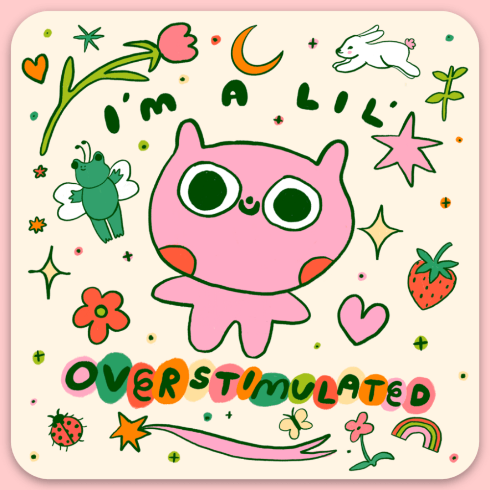 Lil Overstimulated Vinyl Sticker - bubblegum market