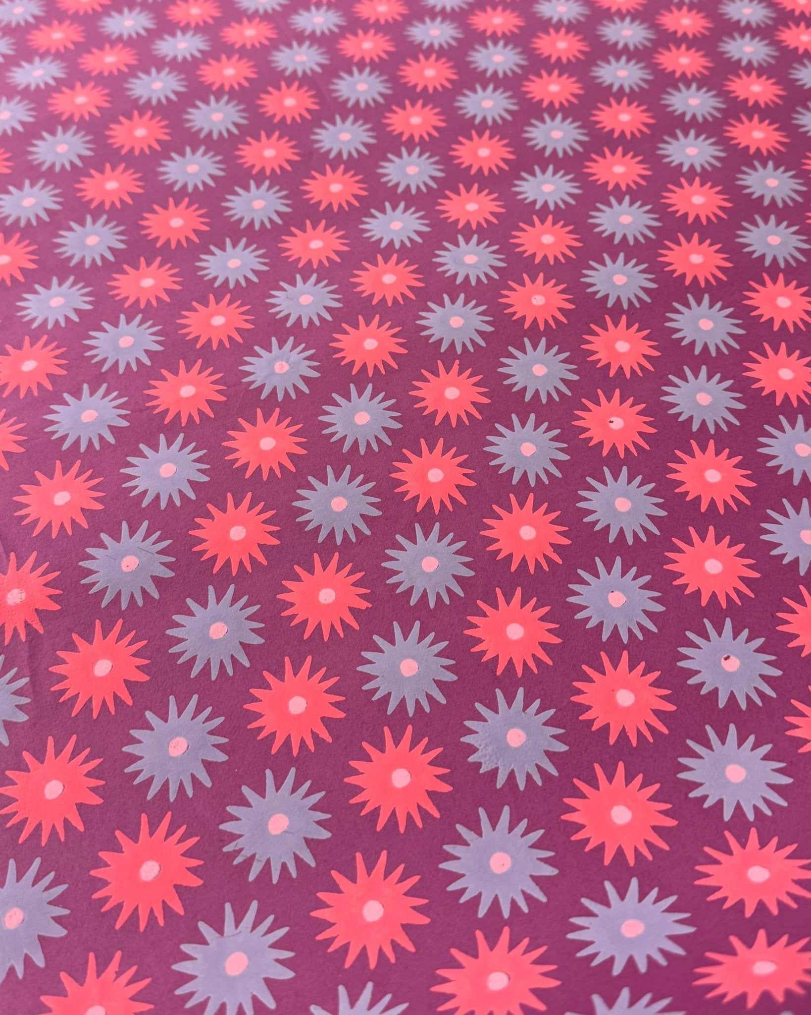 LILAC FLORALS Wrapping Paper Sheet - bubblegum market