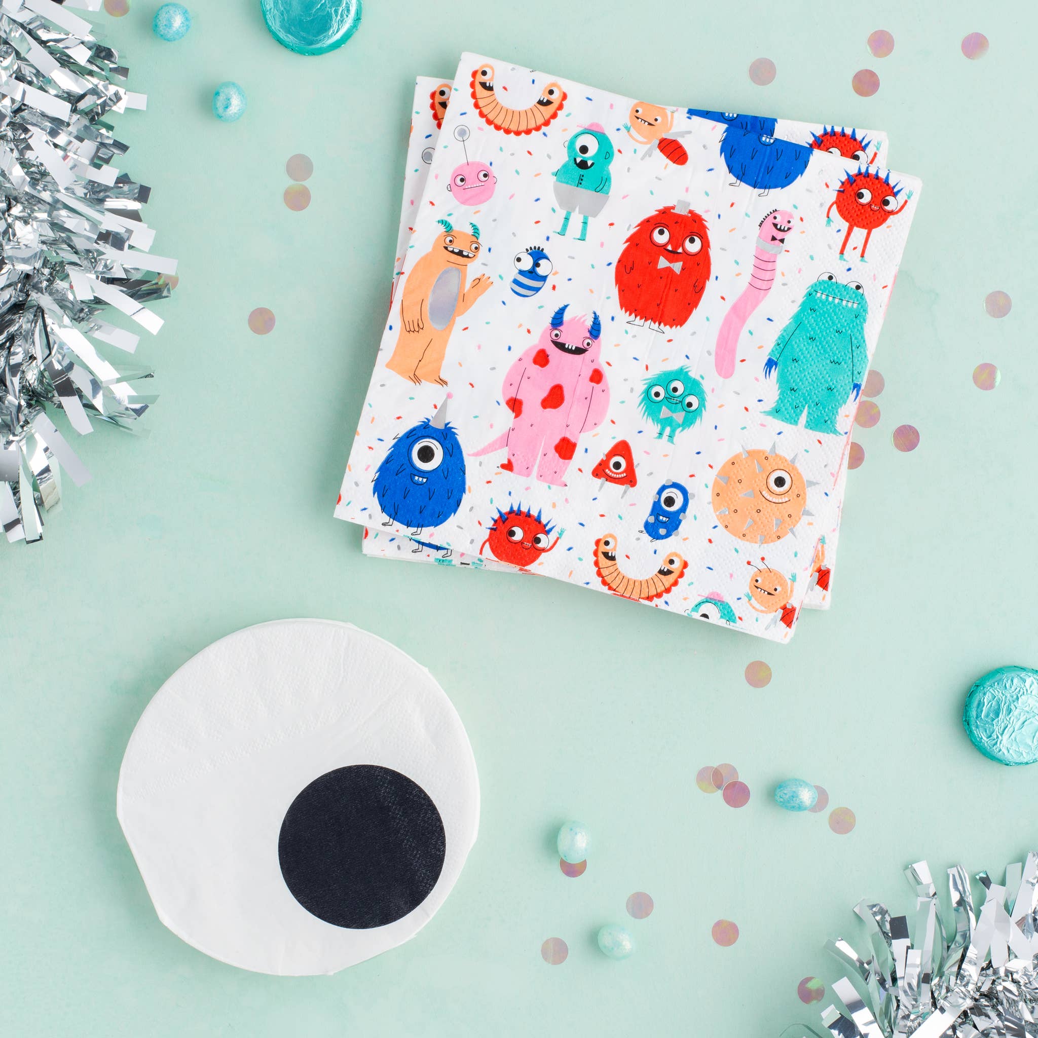 Little Monsters Petite Eye Napkins - bubblegum market
