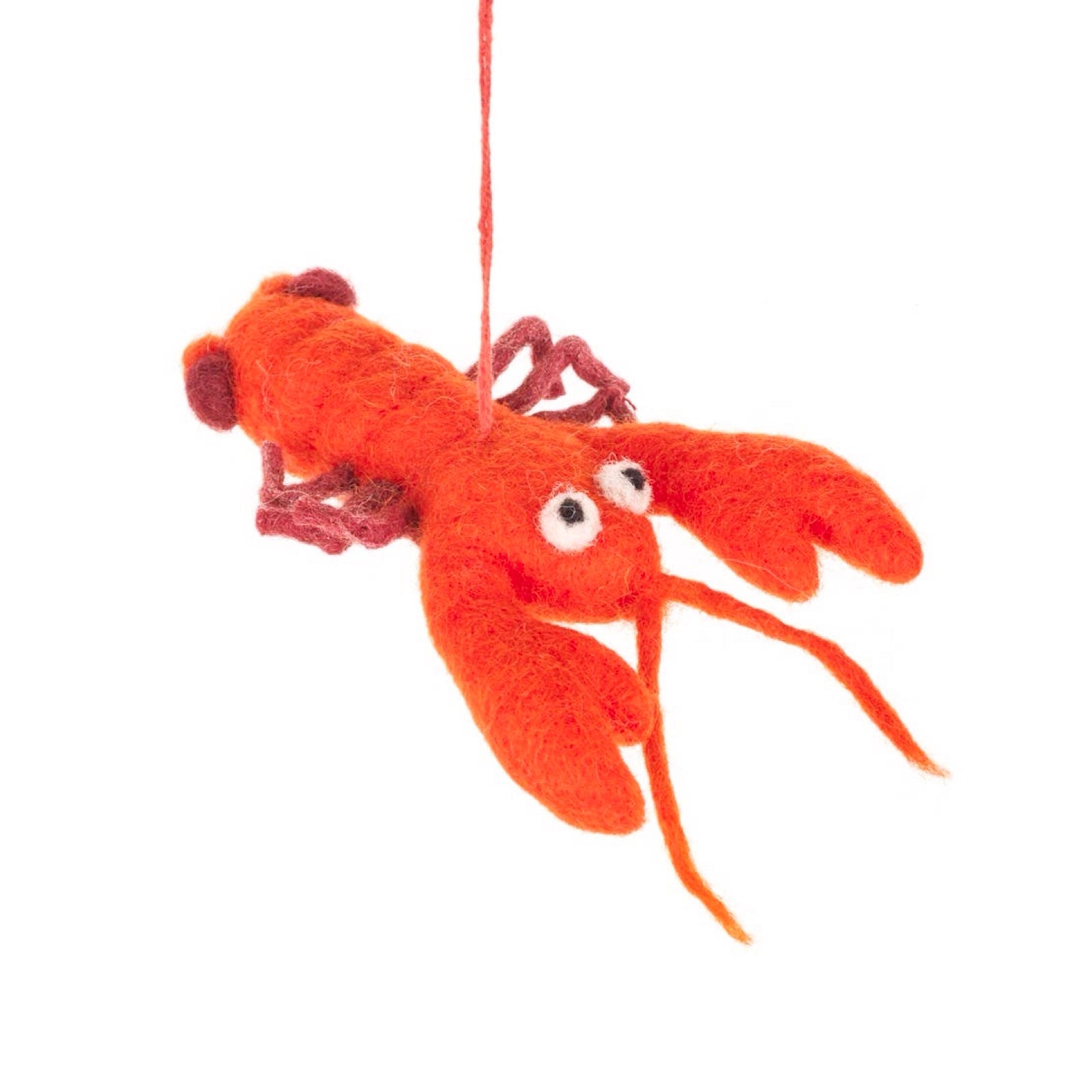 Louella Lobster Felt Ornament 4.25" - bubblegum market