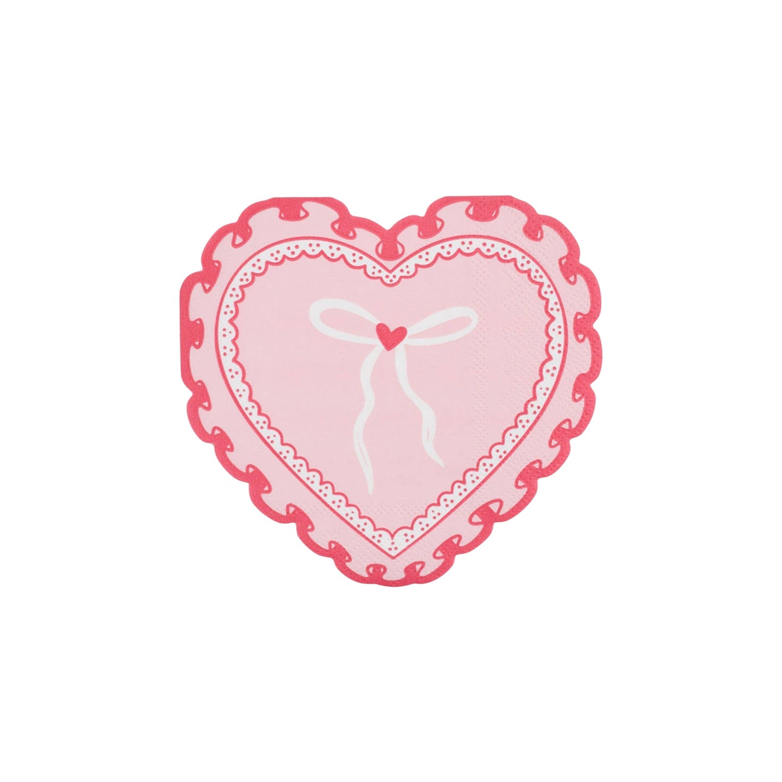 Love Birds Heart - Shaped Petite Napkins - bubblegum market