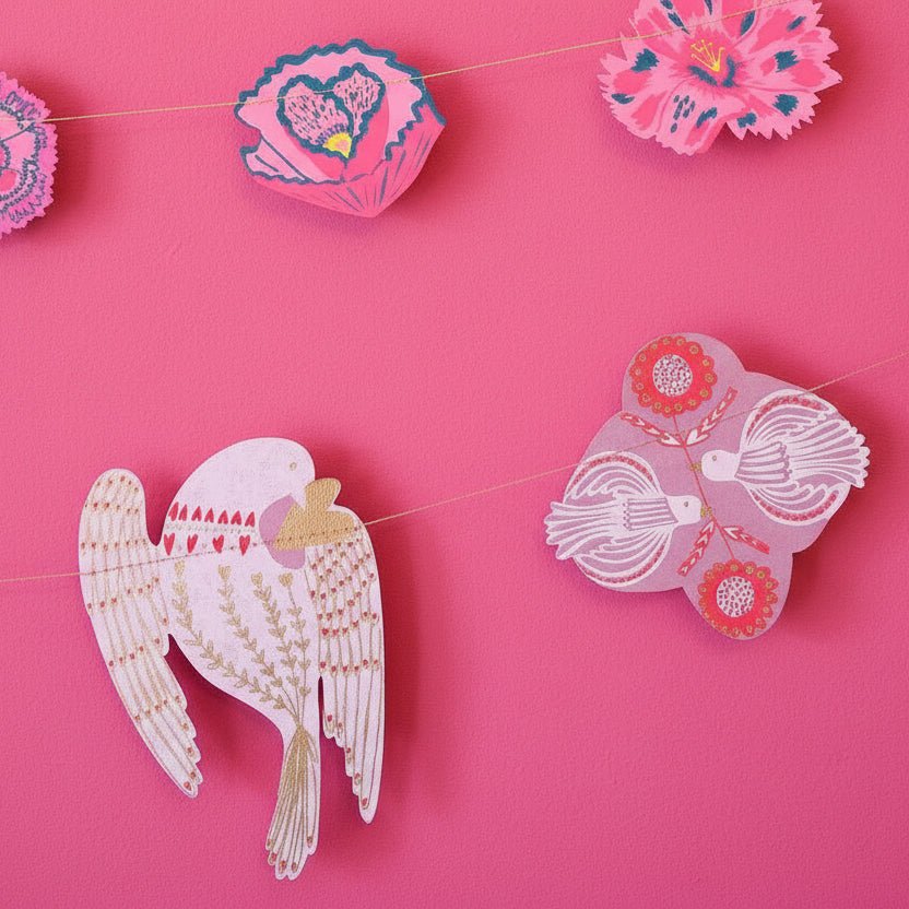 Love Birds Sewn Garland - bubblegum market