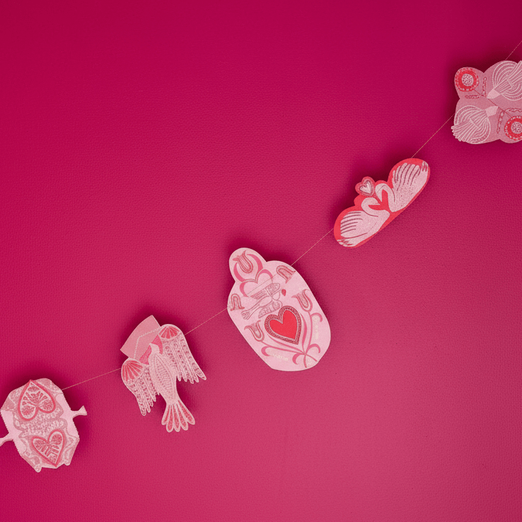 Love Birds Sewn Garland - bubblegum market