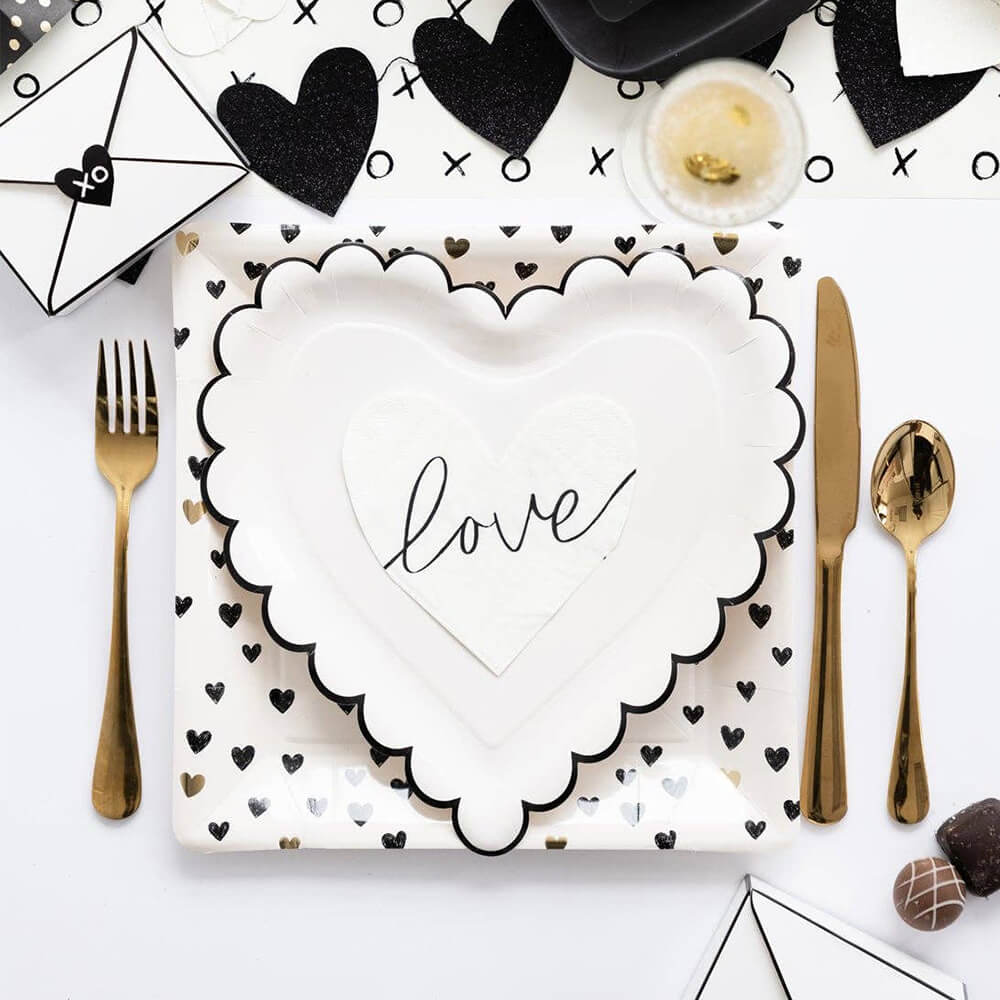 Love Heart Shaped Paper Napkins - bubblegum market