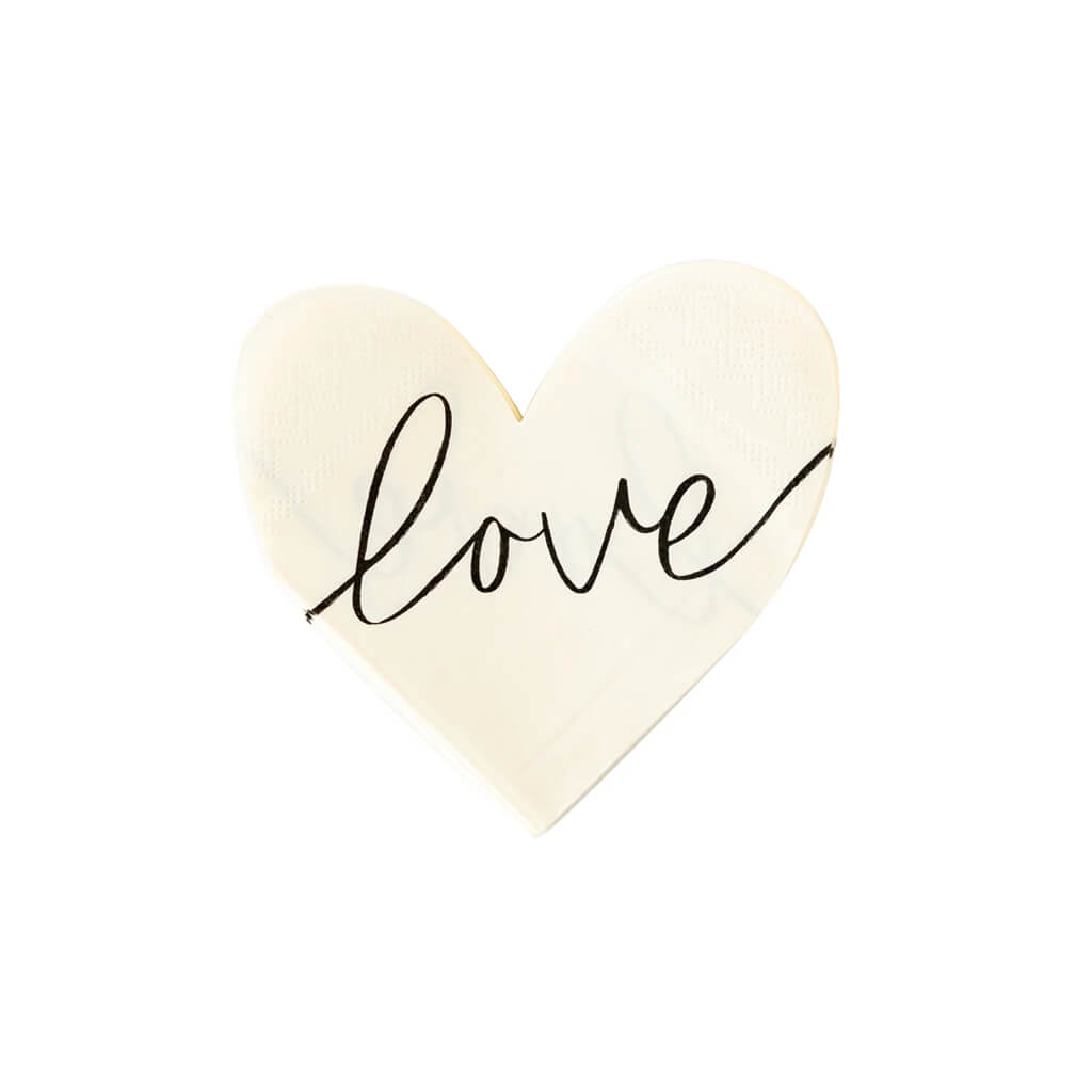 Love Heart Shaped Paper Napkins - bubblegum market
