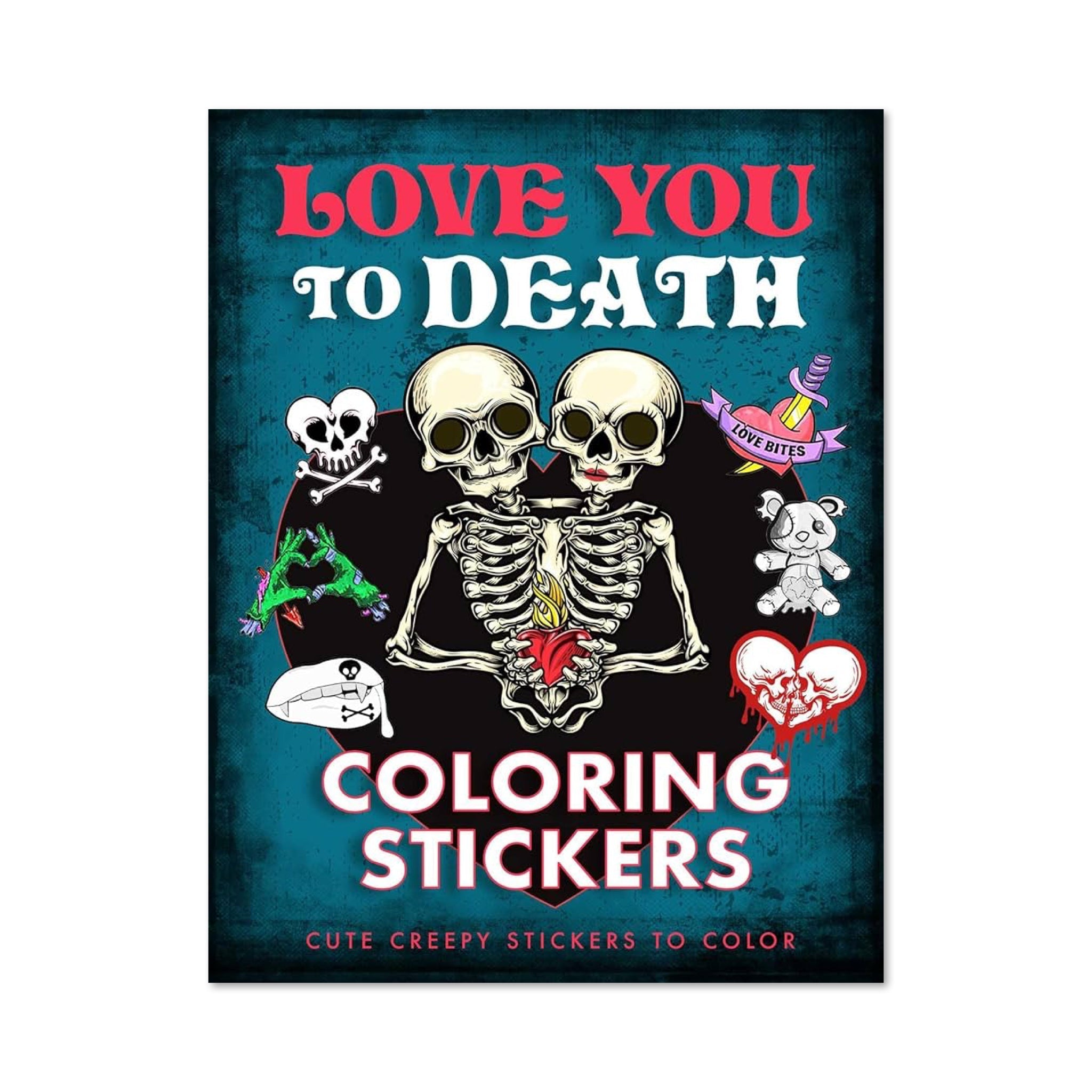 Love You to Death Coloring Stickers - bubblegum market