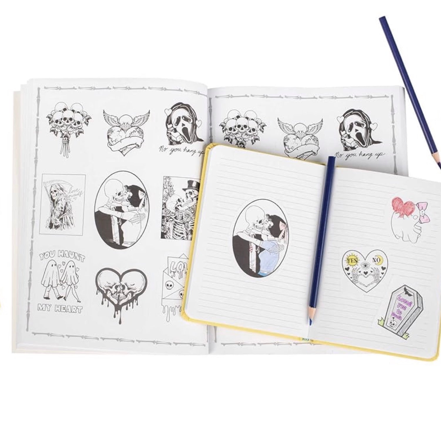 Love You to Death Coloring Stickers - bubblegum market