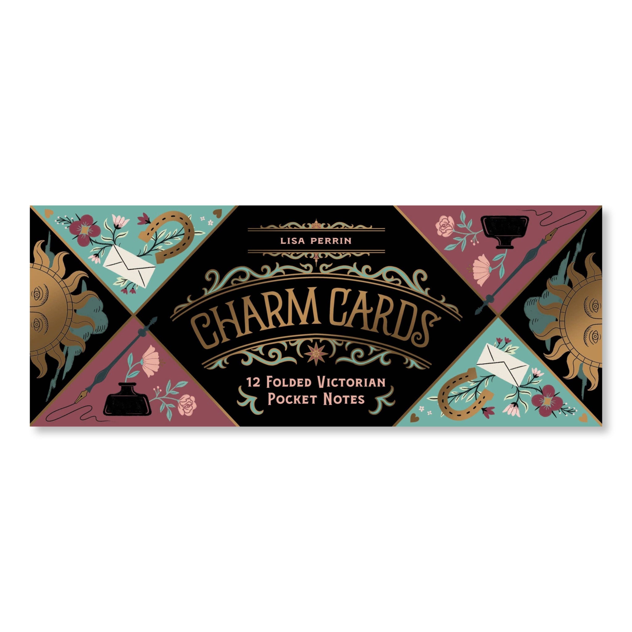 Luck, Love & Dreams Charm Cards: 12 Folded Victorian Pocket Notes - bubblegum market