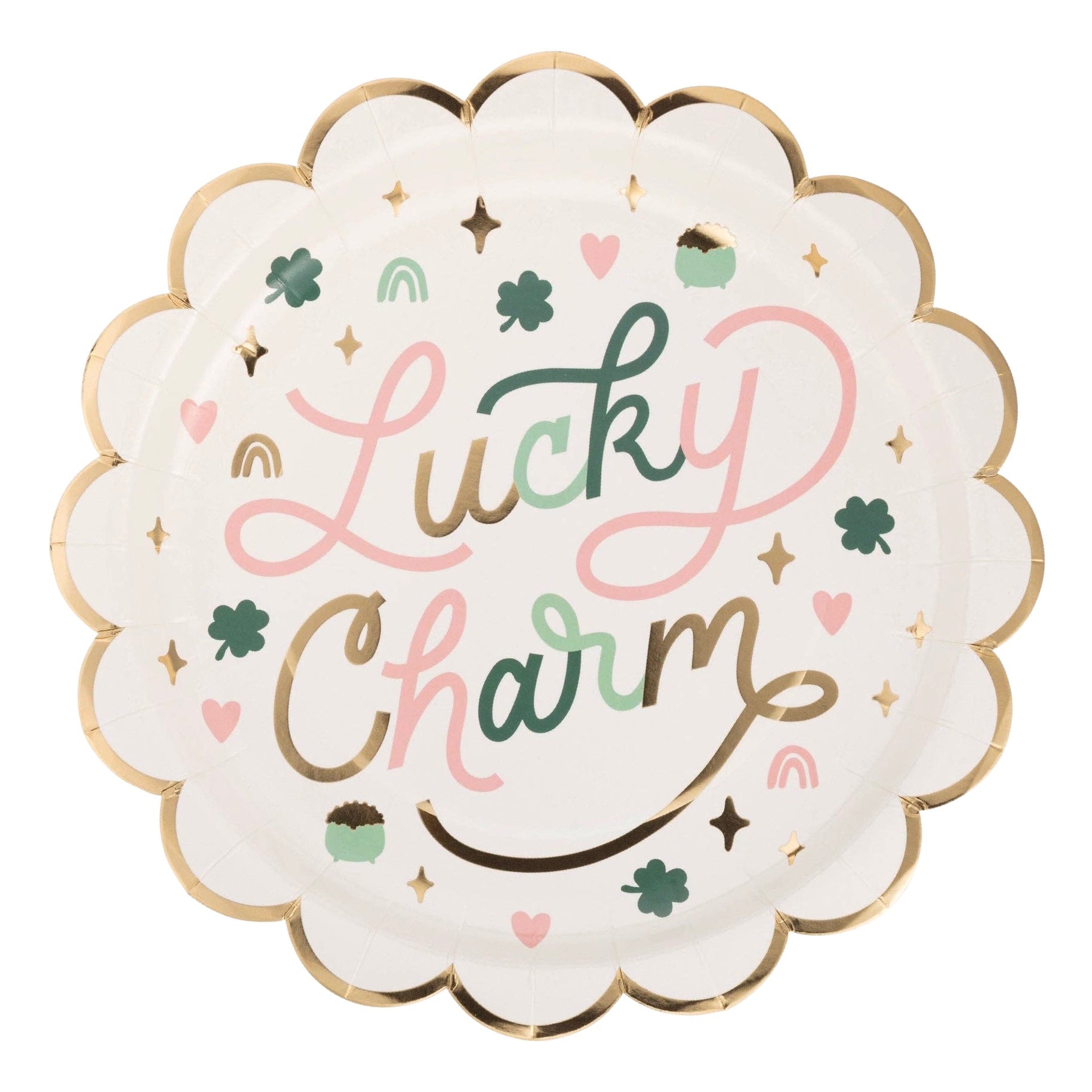 Lucky Charm Paper Plates 10" - bubblegum market