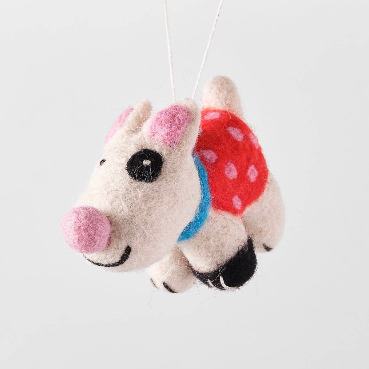 'Luna' Hanging Felt Ornament - bubblegum market
