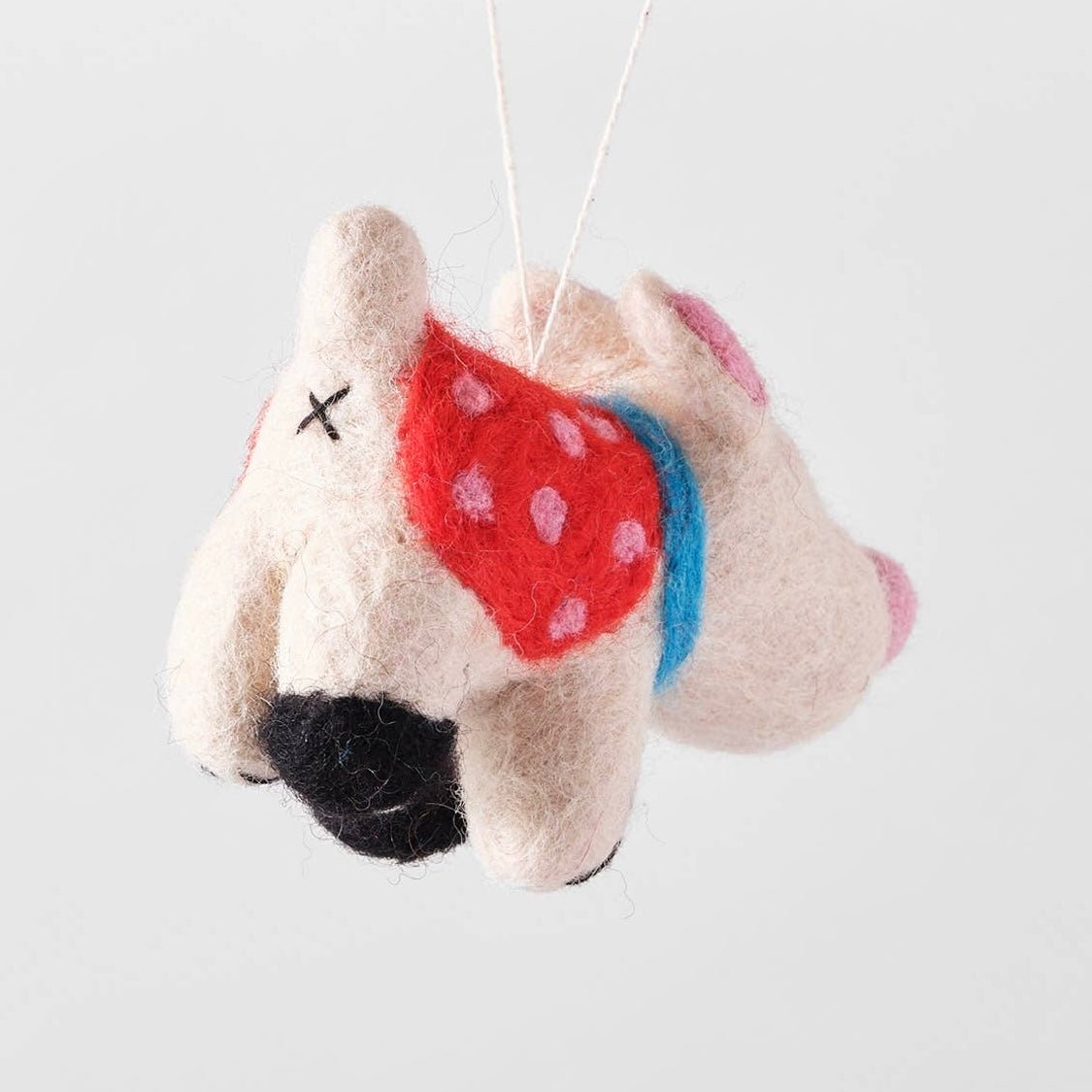 'Luna' Hanging Felt Ornament - bubblegum market