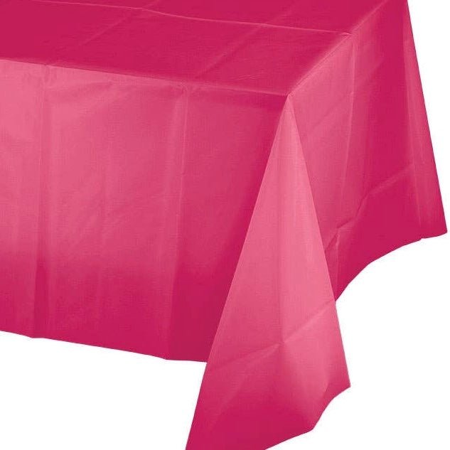 Magenta Plastic Table Cover - bubblegum market