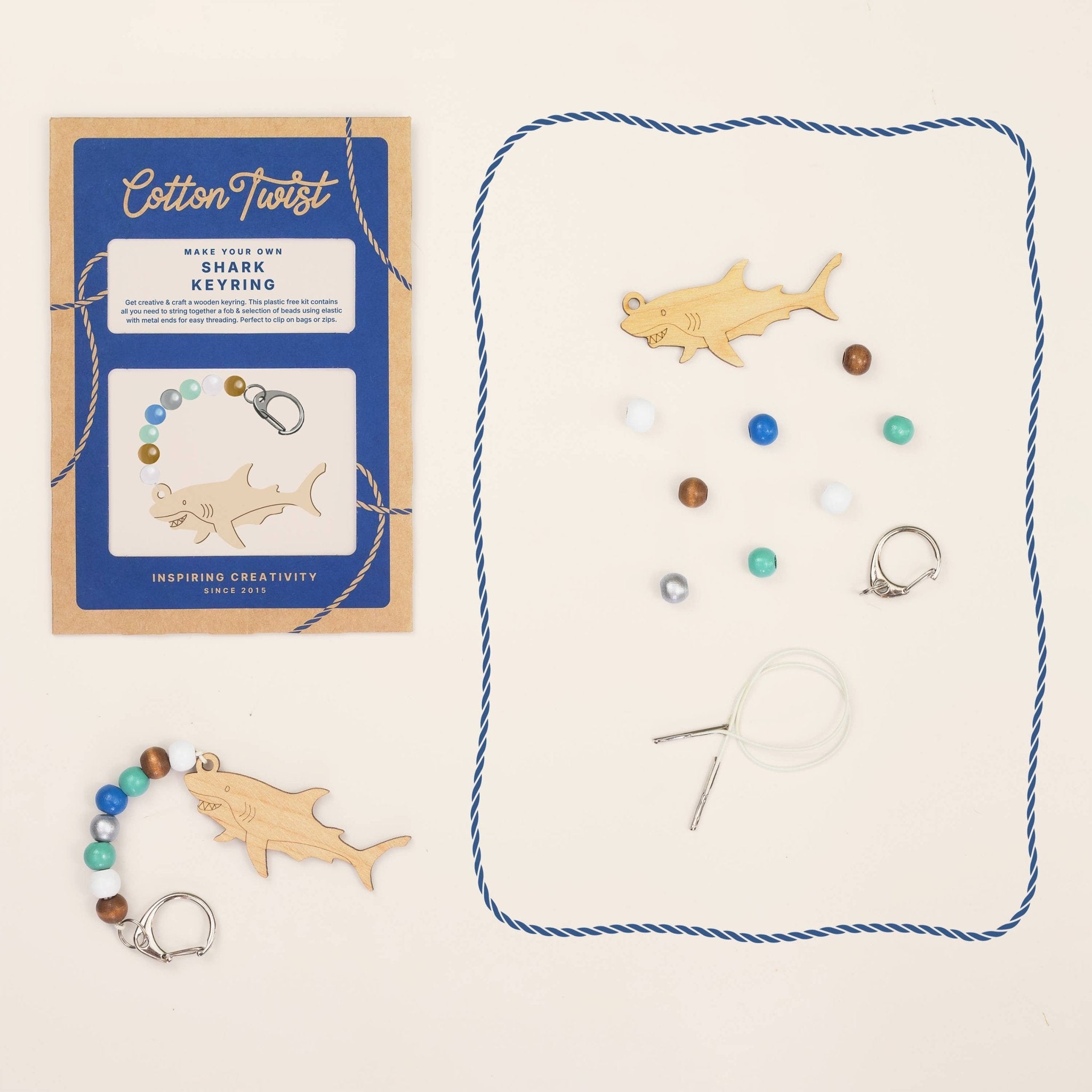 Make Your Own Shark Keyring Kit - bubblegum market
