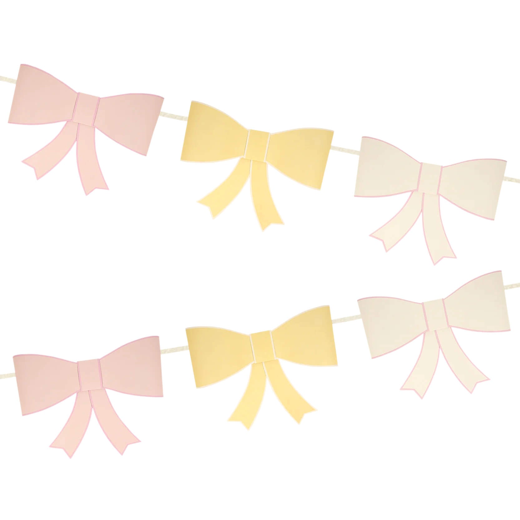 Meri Meri Party 3D Paper Bow Garland - bubblegum market