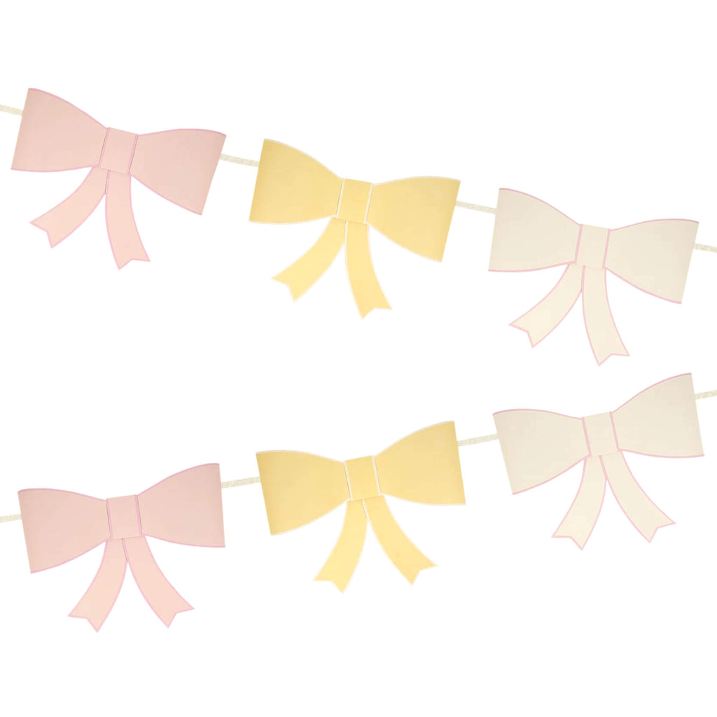 meri-meri-party-3d-paper-bow-garland-bows-close-up-banner-pink-yellow-cream-ivory