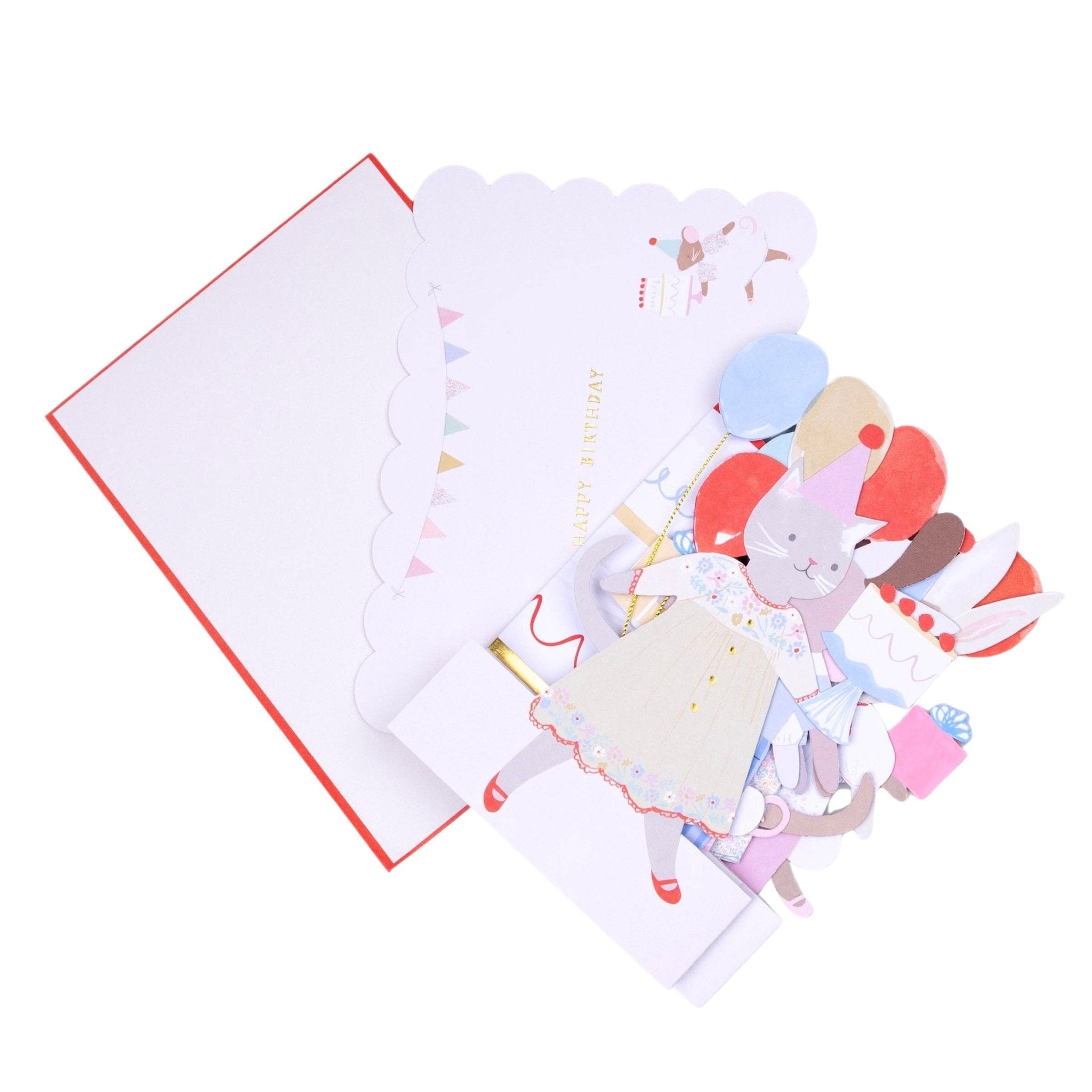 Meri Meri Party Animal Friends Birthday Card - bubblegum market