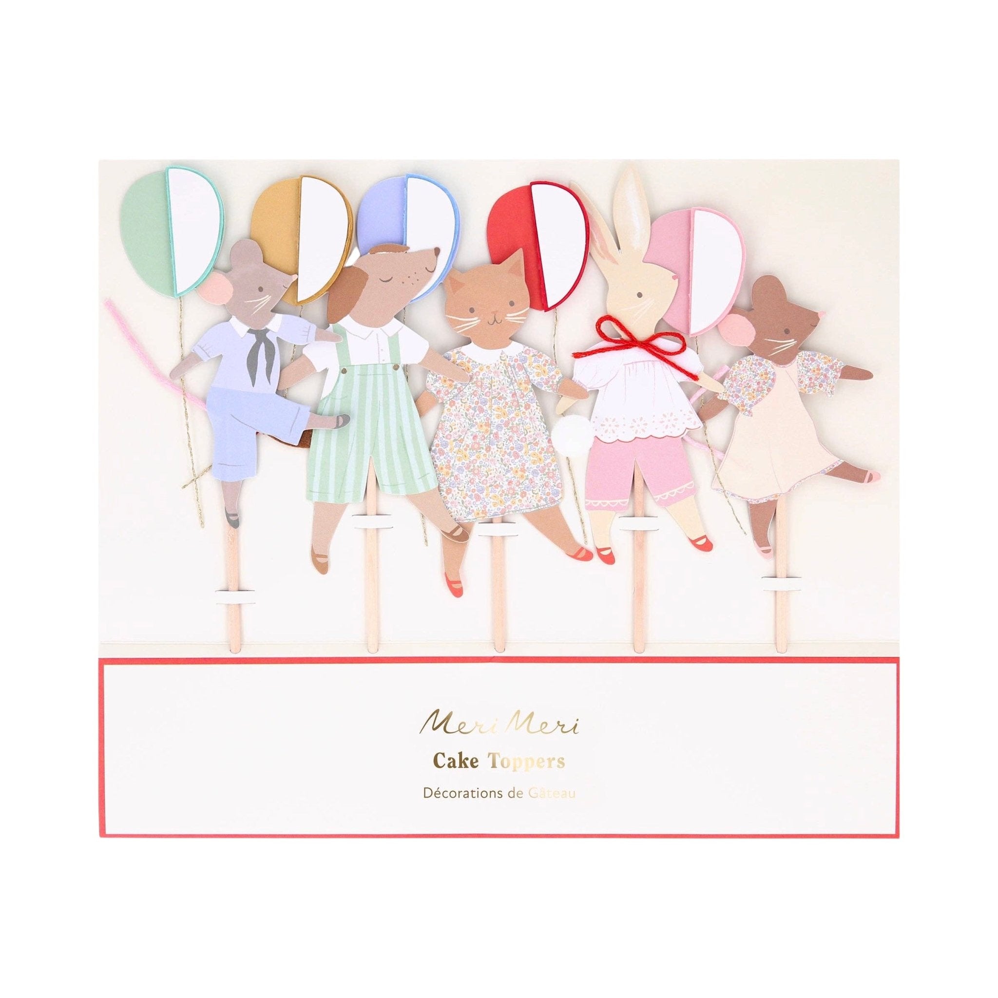 Meri Meri Party Animal Friends Cake Toppers - bubblegum market