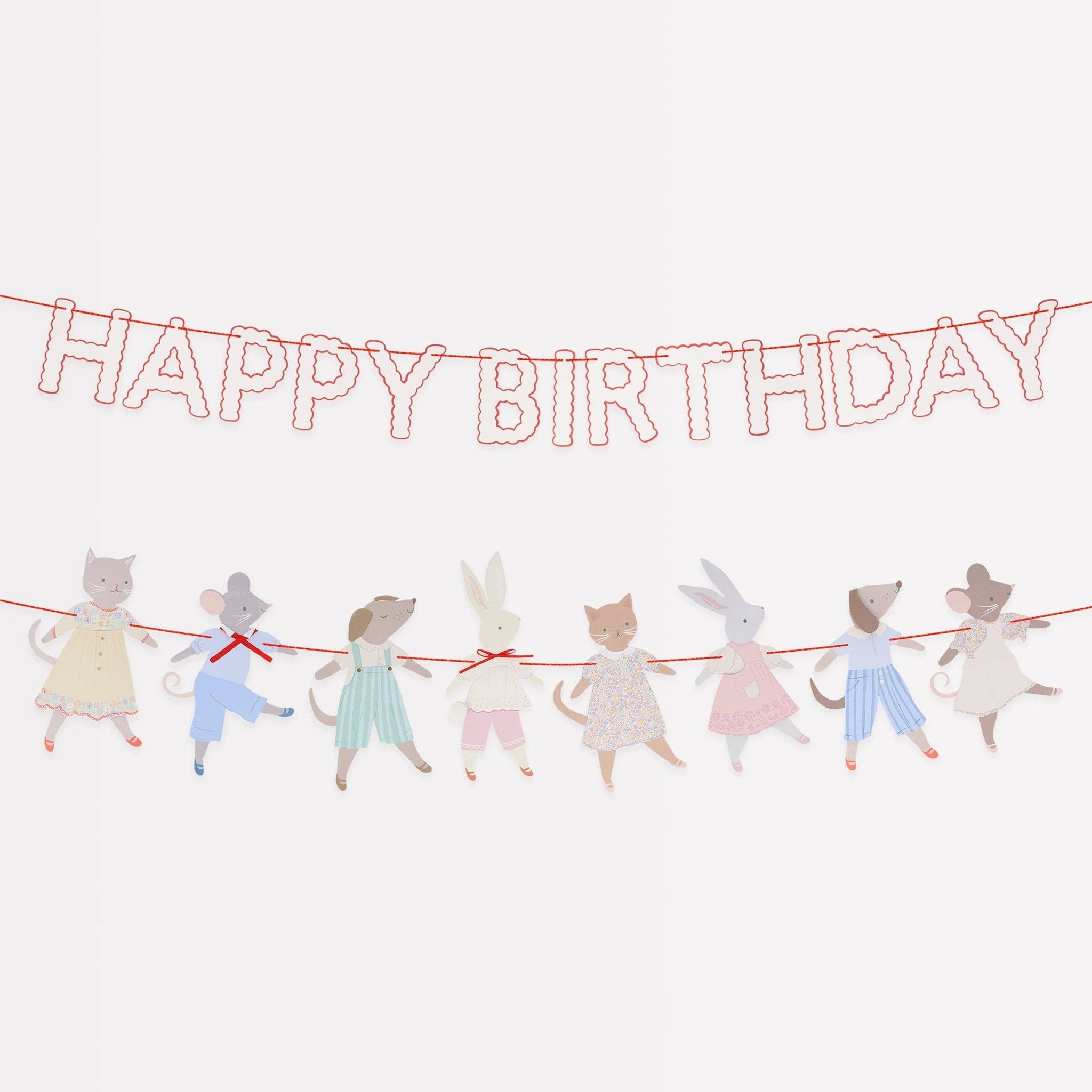 Meri Meri Party Animal Friends Garland Set - bubblegum market