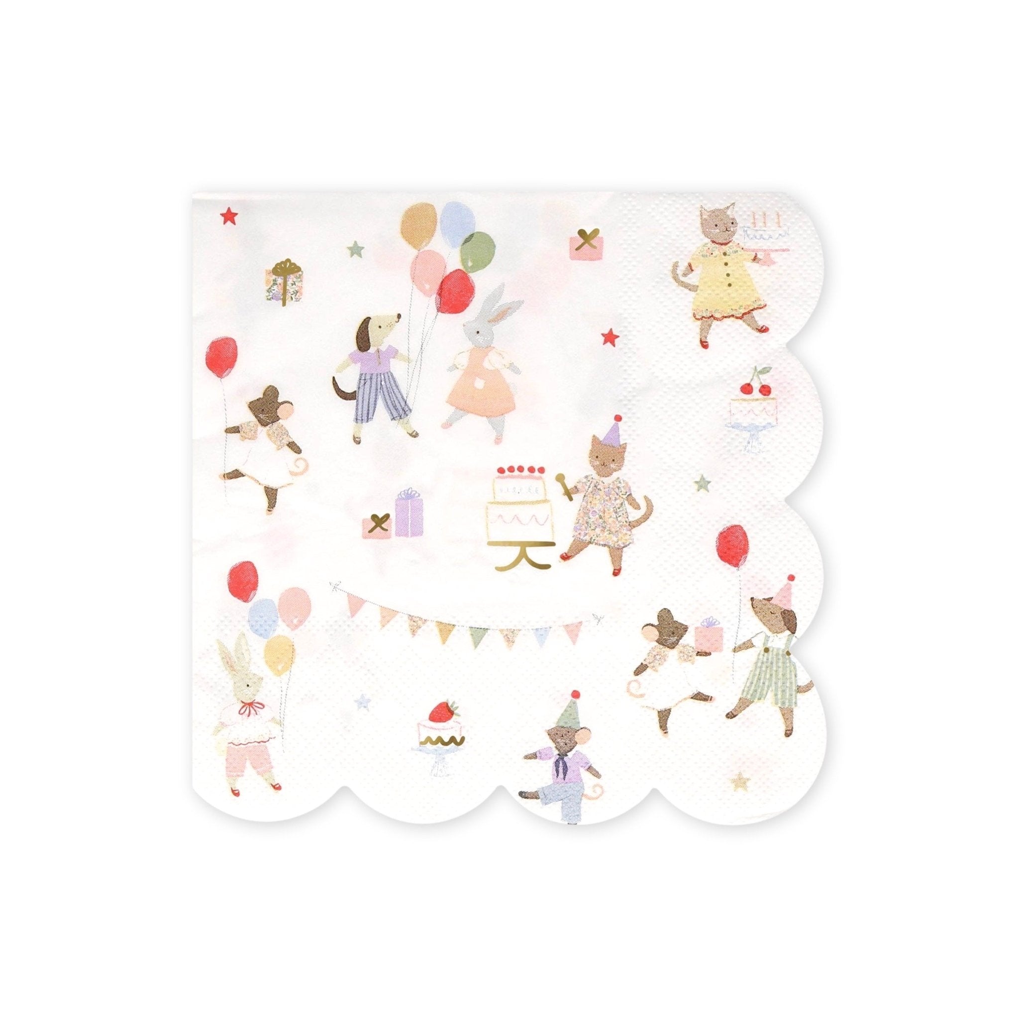 Meri Meri Party Animal Friends Large Napkins - bubblegum market