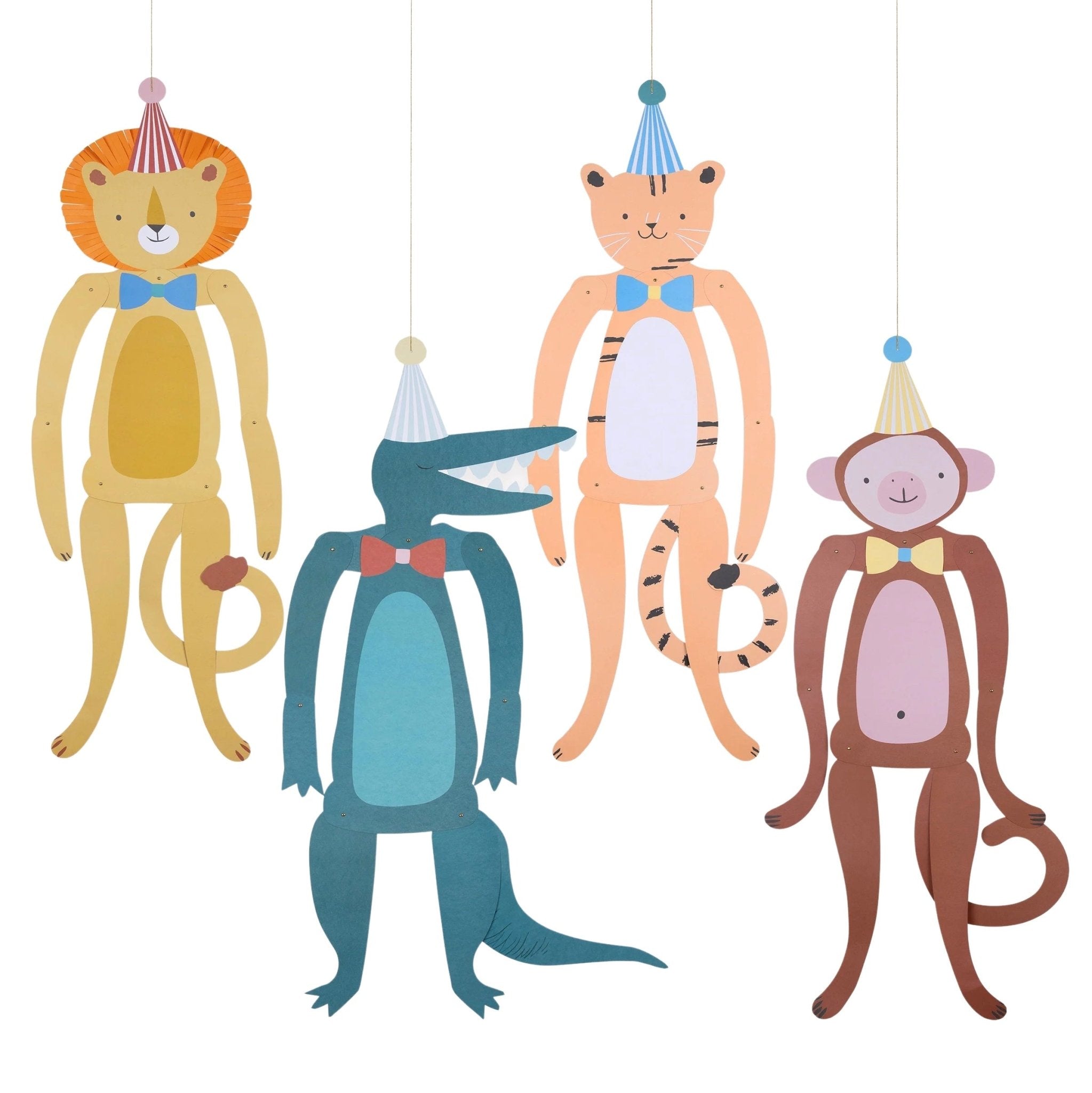 Meri Meri Party Animal Hanging Decorations - bubblegum market