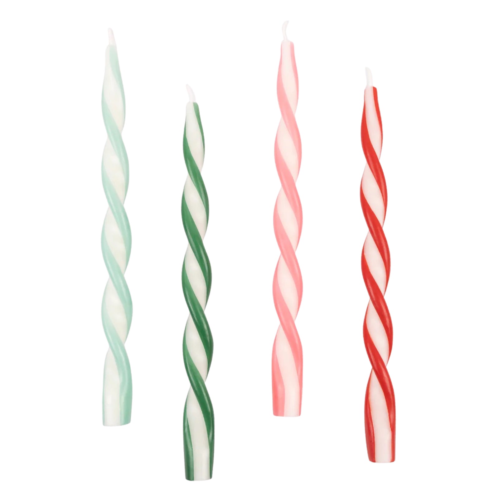 Meri Meri Party Assorted Stripe Holiday Twist Candles - bubblegum market