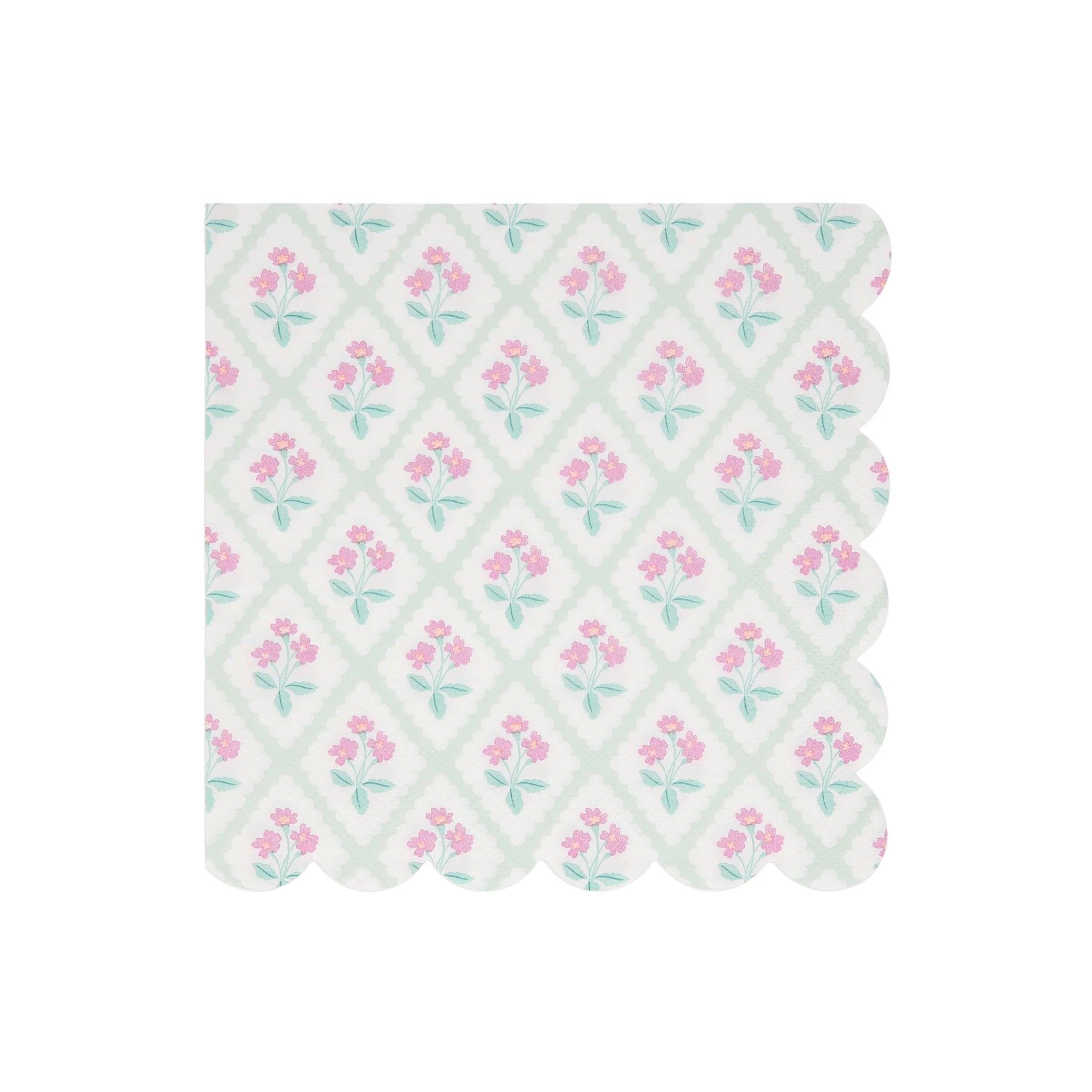 Meri Meri Party Bloomsbury Floral Pattern Large Napkins - bubblegum market