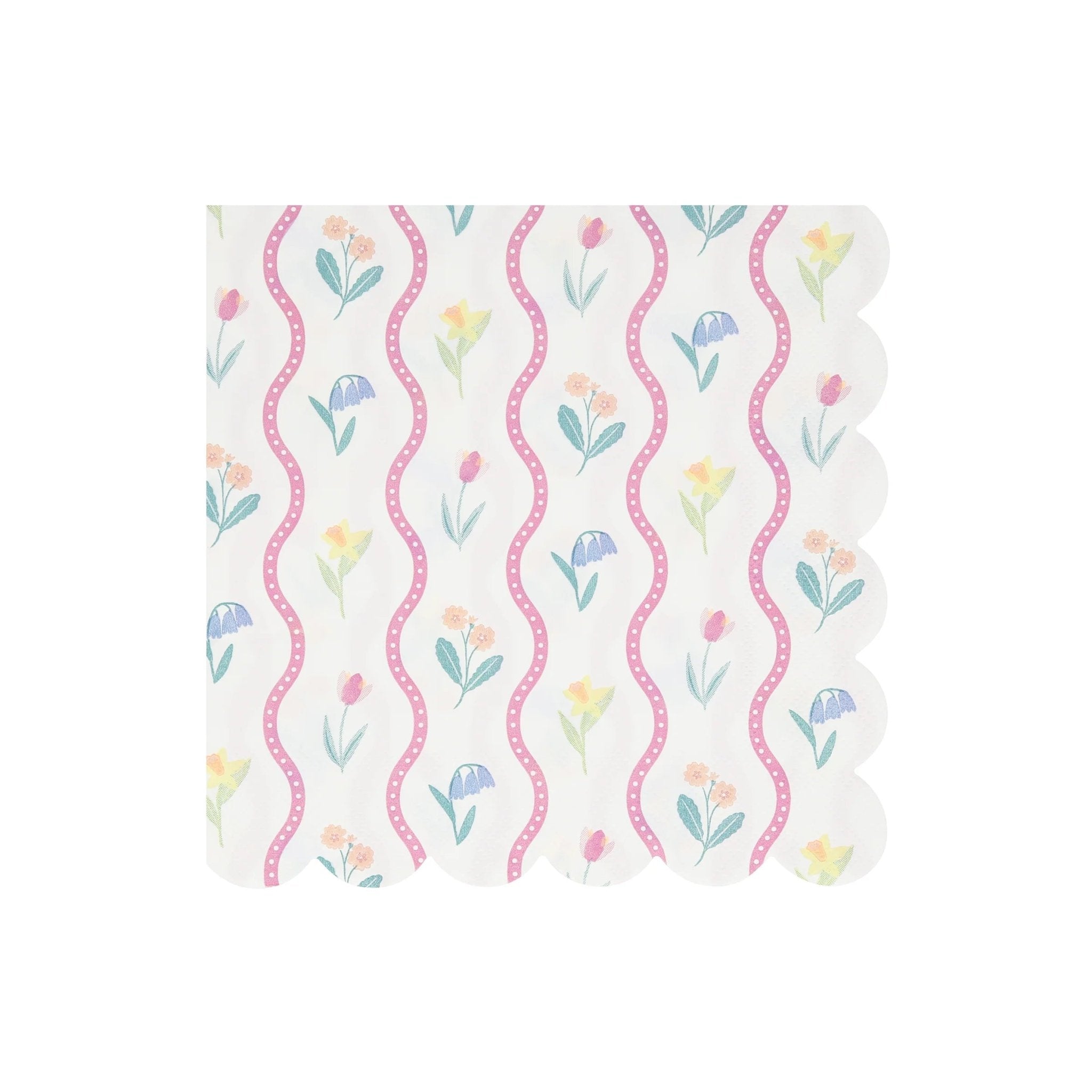 Meri Meri Party Bloomsbury Floral Pattern Large Napkins - bubblegum market