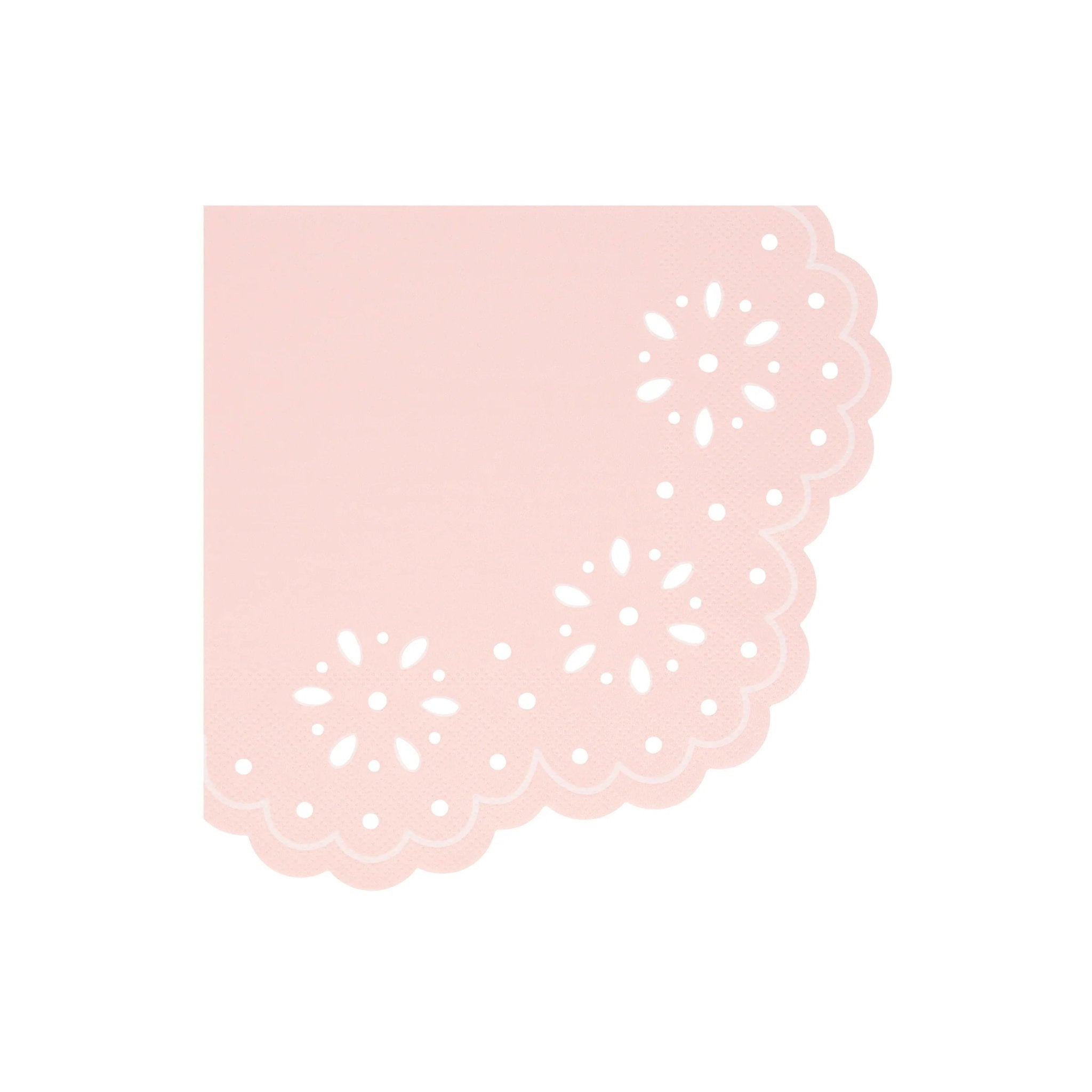 Meri Meri Party Broderie Anglaise Lace Multi Large Napkins - bubblegum market