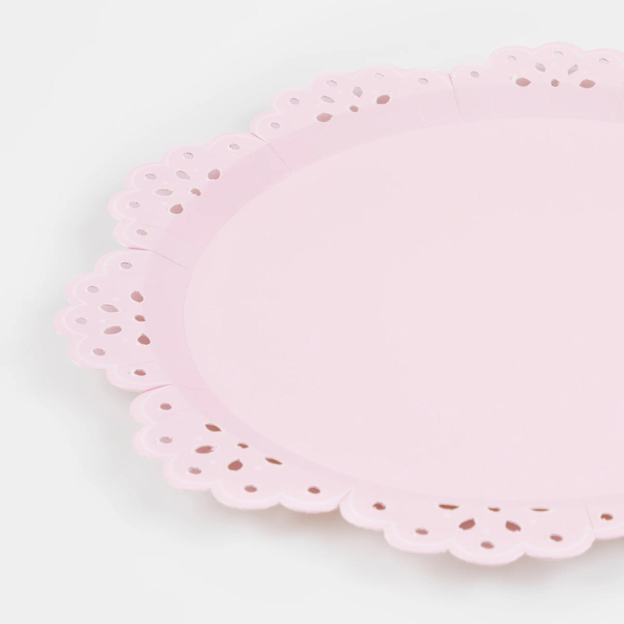 Meri Meri Party Broderie Anglaise Lace Multi Side Plates 10.25" - bubblegum market