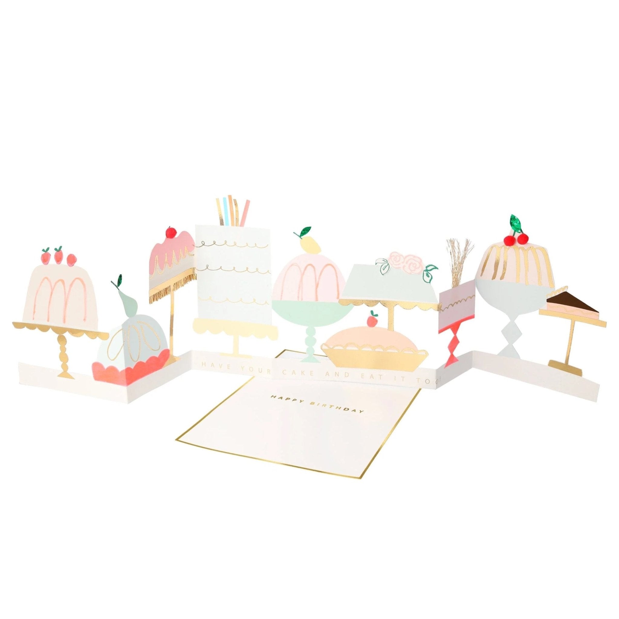Meri Meri Party Cake Birthday Card / Decoration - bubblegum market