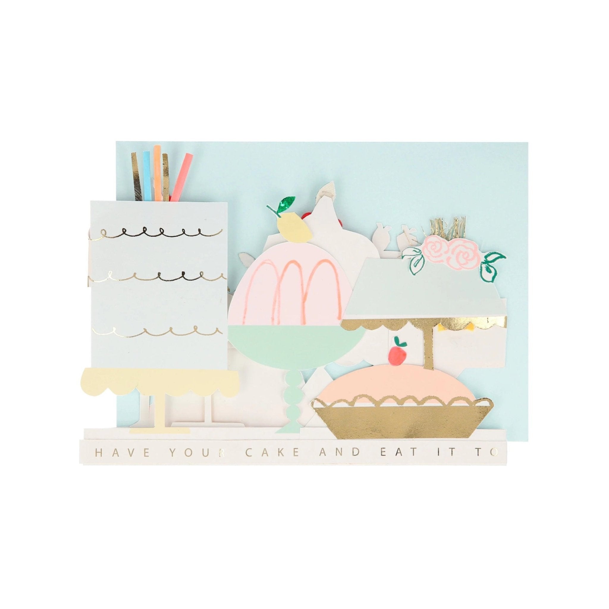 Meri Meri Party Cake Birthday Card / Decoration - bubblegum market