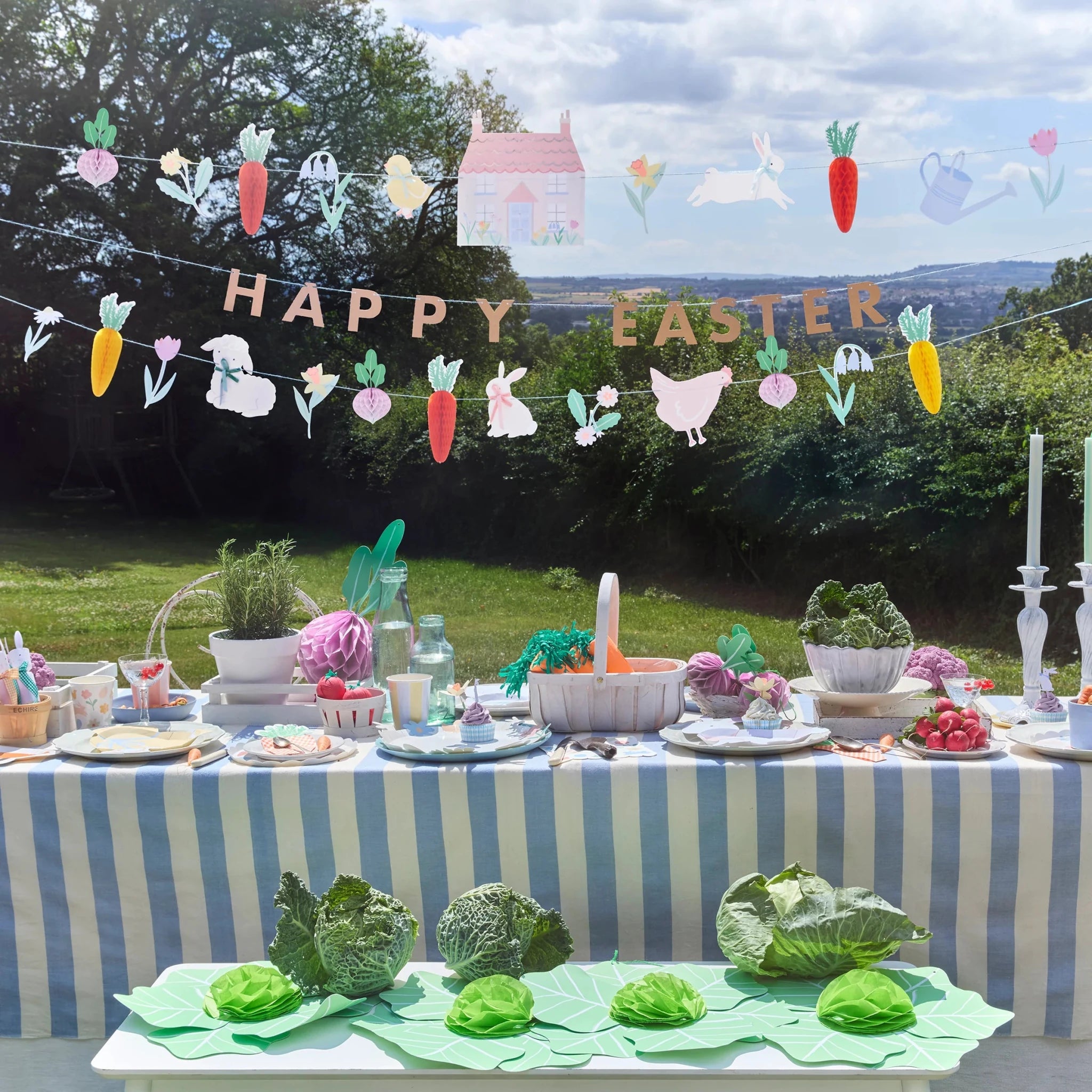 Meri Meri Party Easter Vegetable Garden Garland Set - bubblegum market