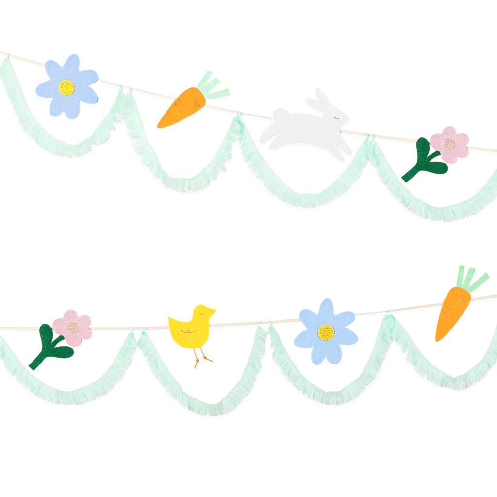 Meri Meri Party Felt & Fringe Easter Icons Garland - bubblegum market