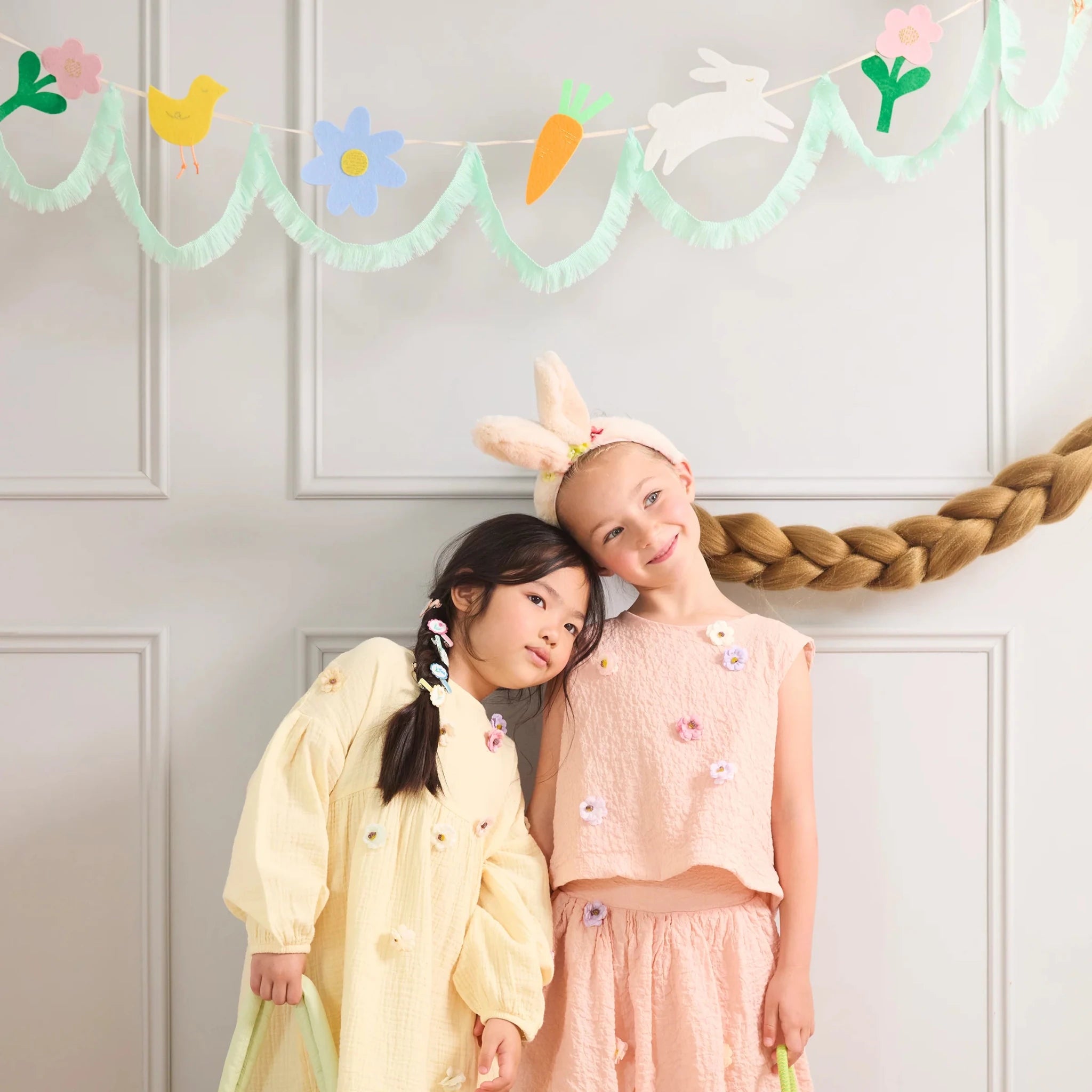 Meri Meri Party Felt & Fringe Easter Icons Garland - bubblegum market